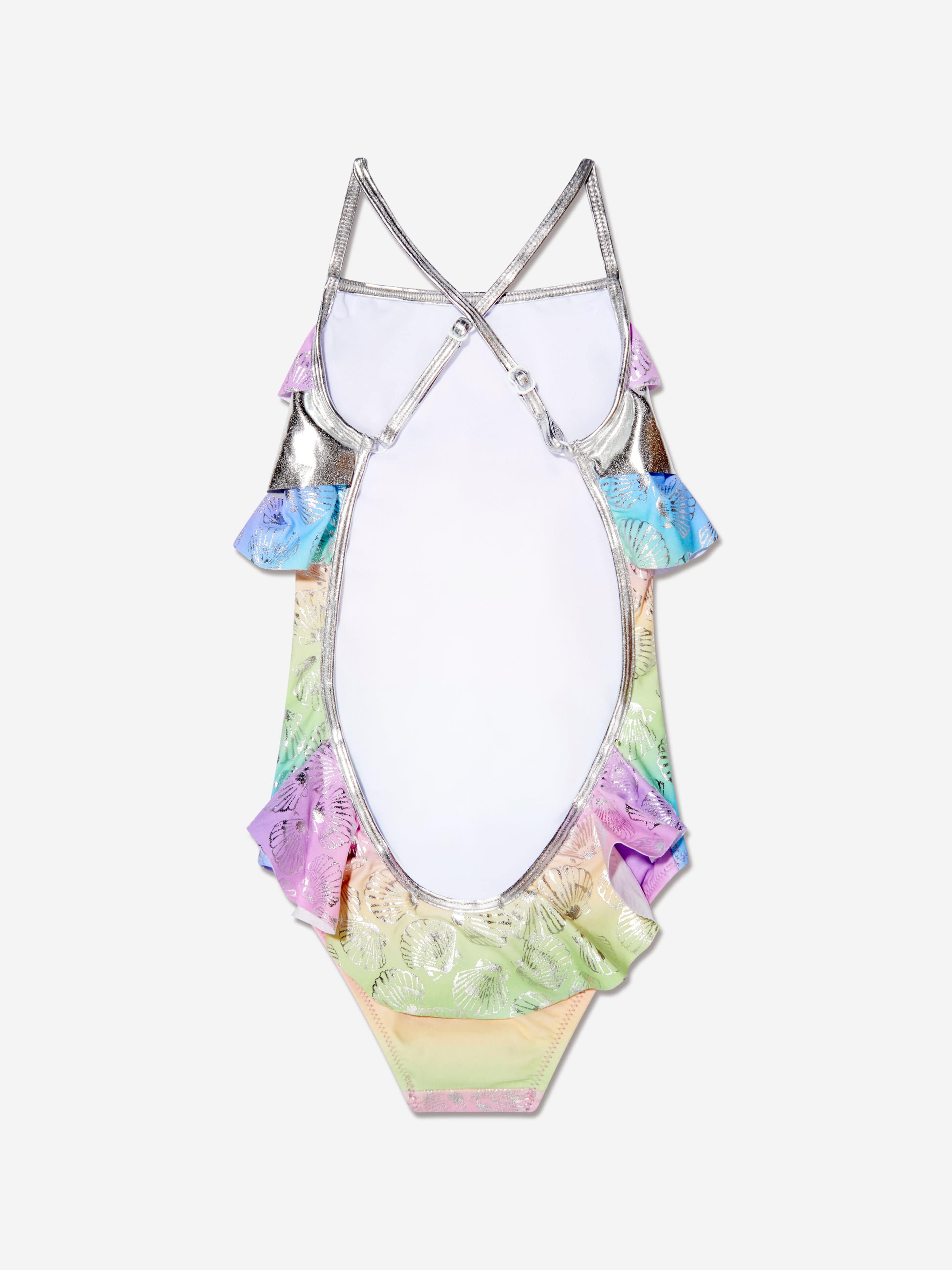 Nessi Byrd Girls Milly Rainbow Swimsuit in Multicolour