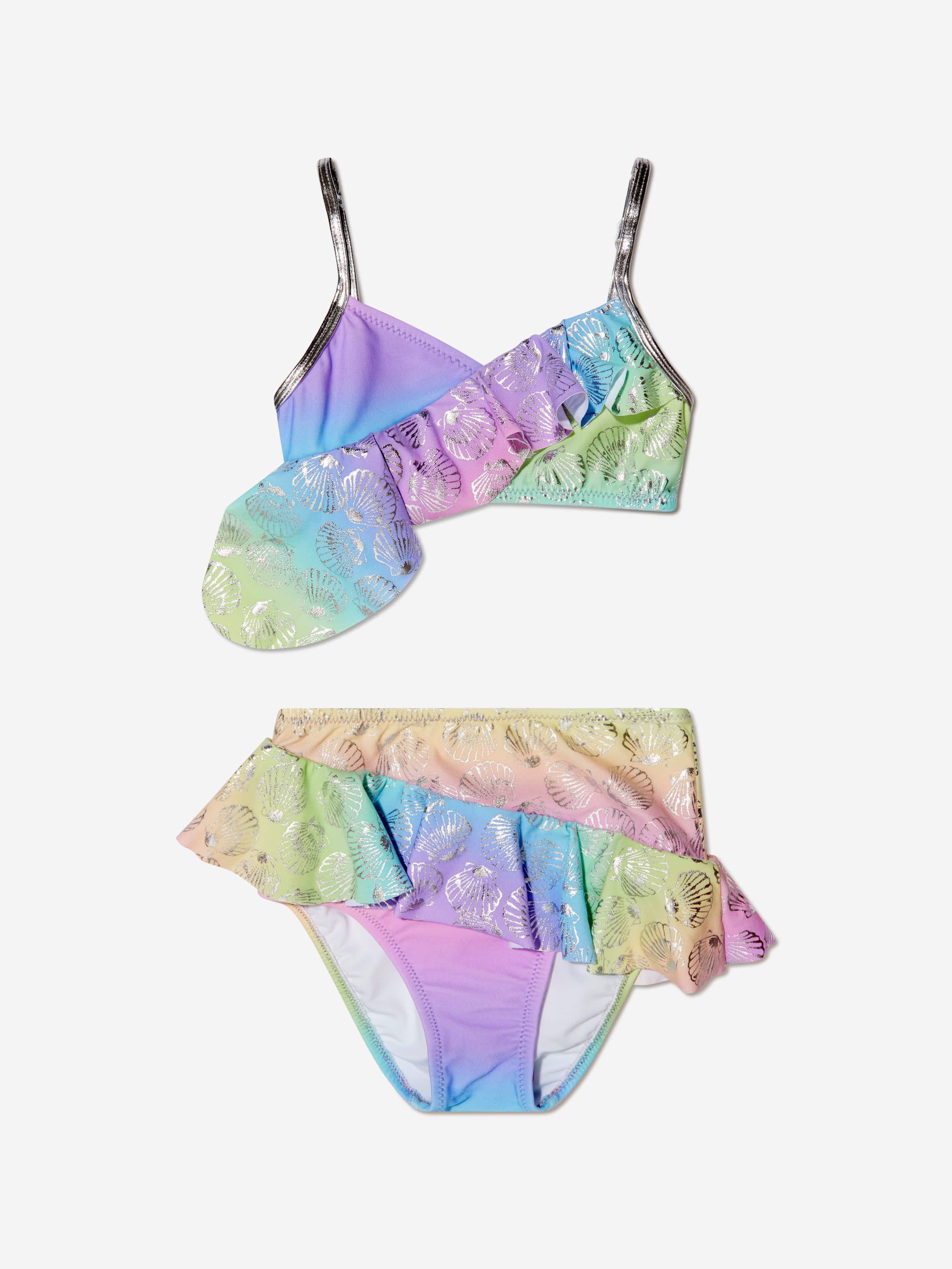 Nessi Byrd Girls Gig Rainbow Bikini in Multicolour