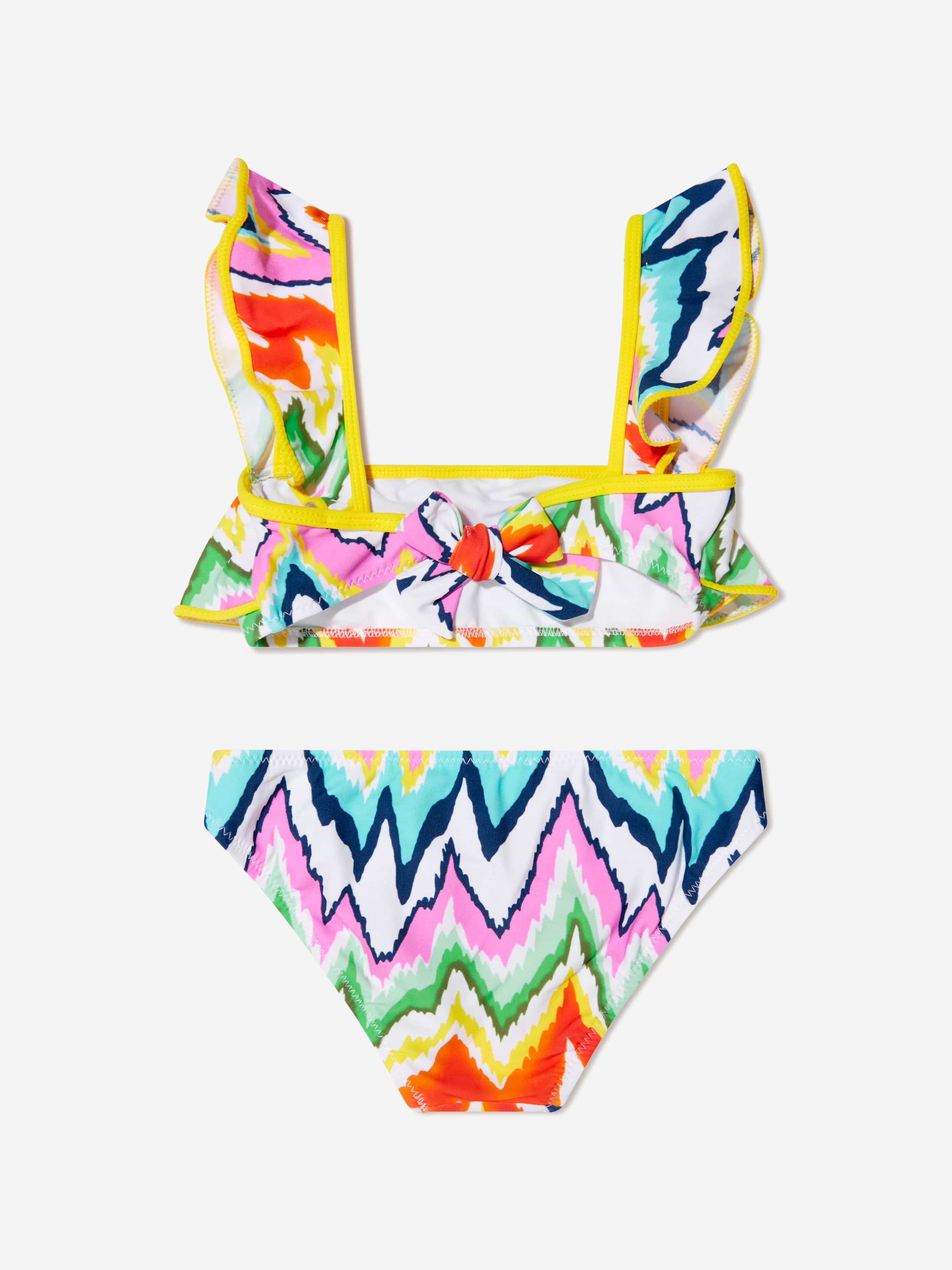 Nessi Byrd Girls Akeno Zig Zag Bikini in Multicolour