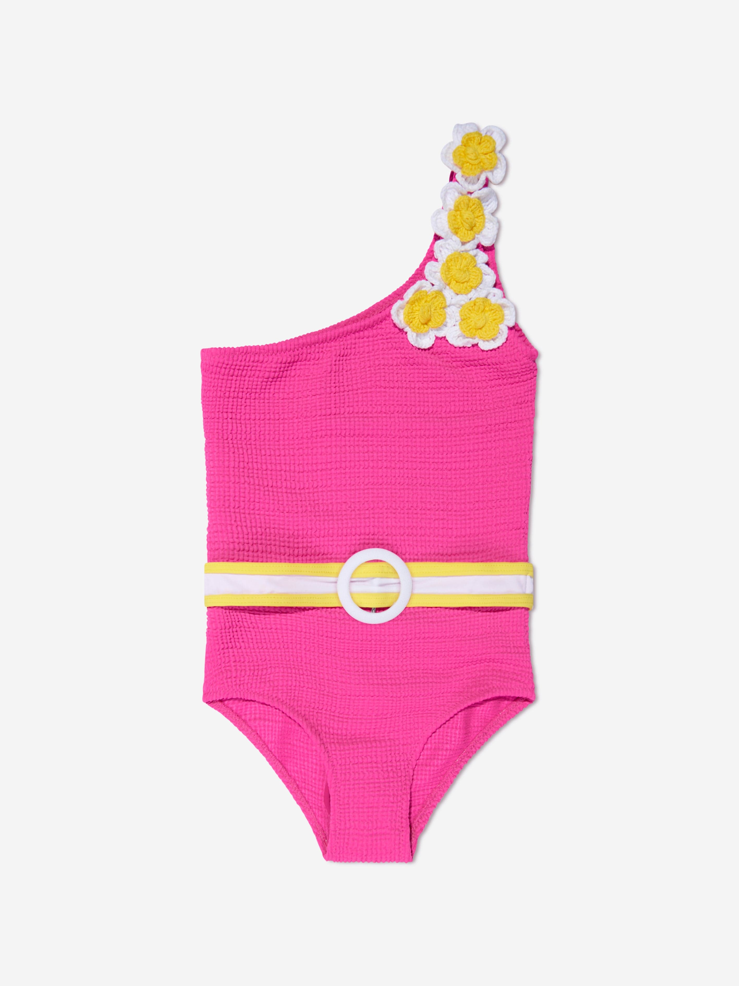 Nessi Byrd Girls Pinko Asymmetrical Swimsuit in Pink