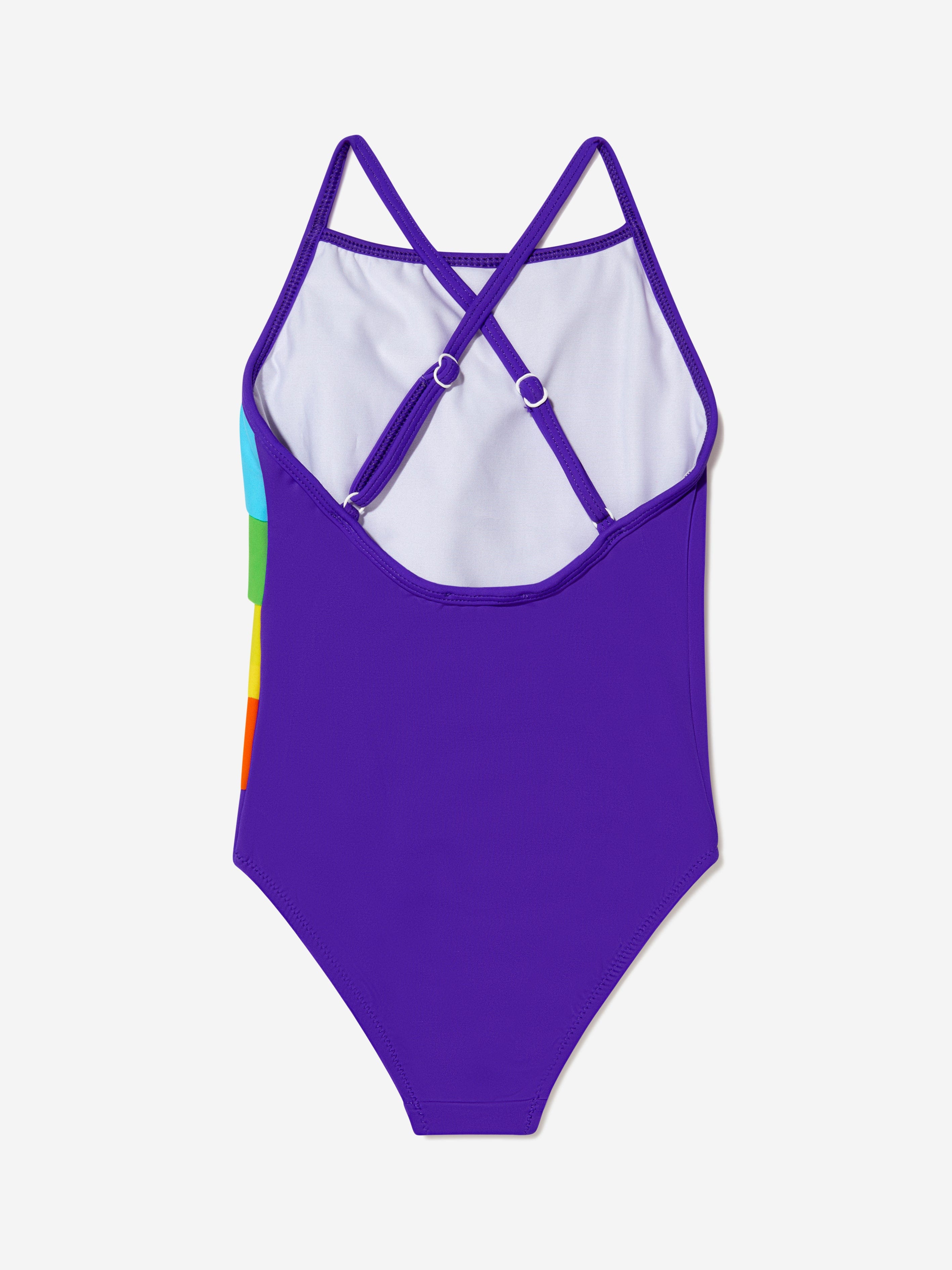 Nessi Byrd Girls Ezra Frill Swimsuit in Purple