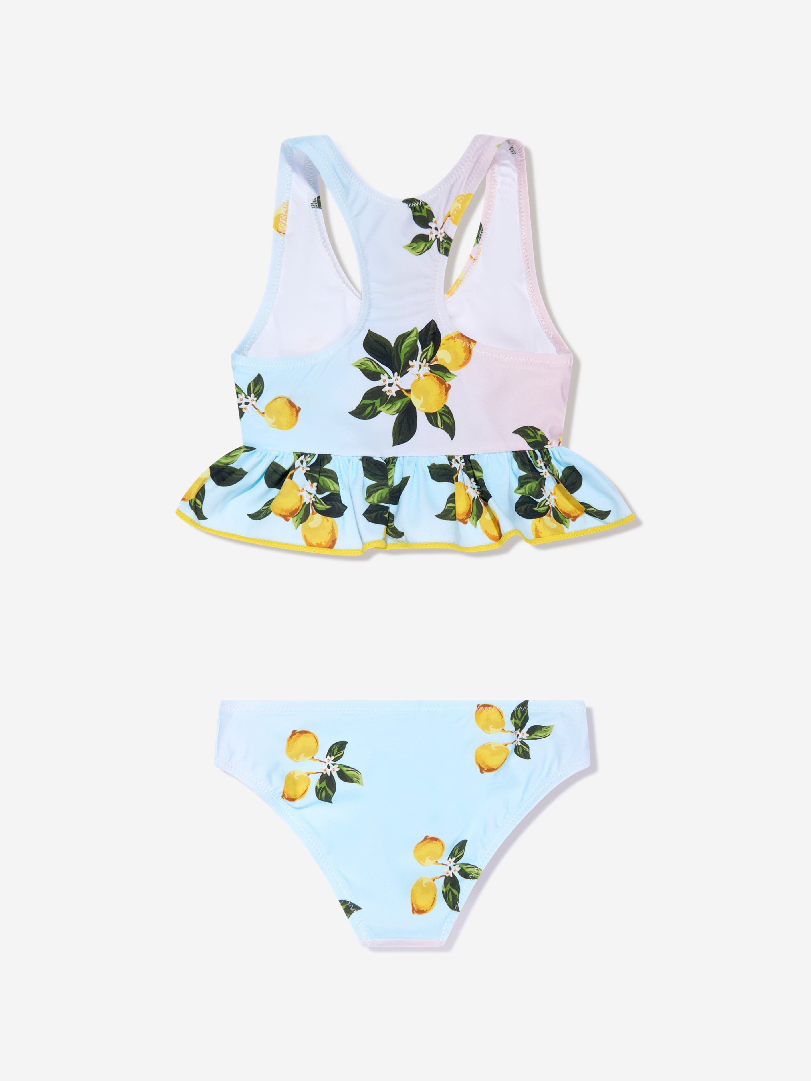 Nessi Byrd Girls Ira Lemon Print Bikini in Multicolour