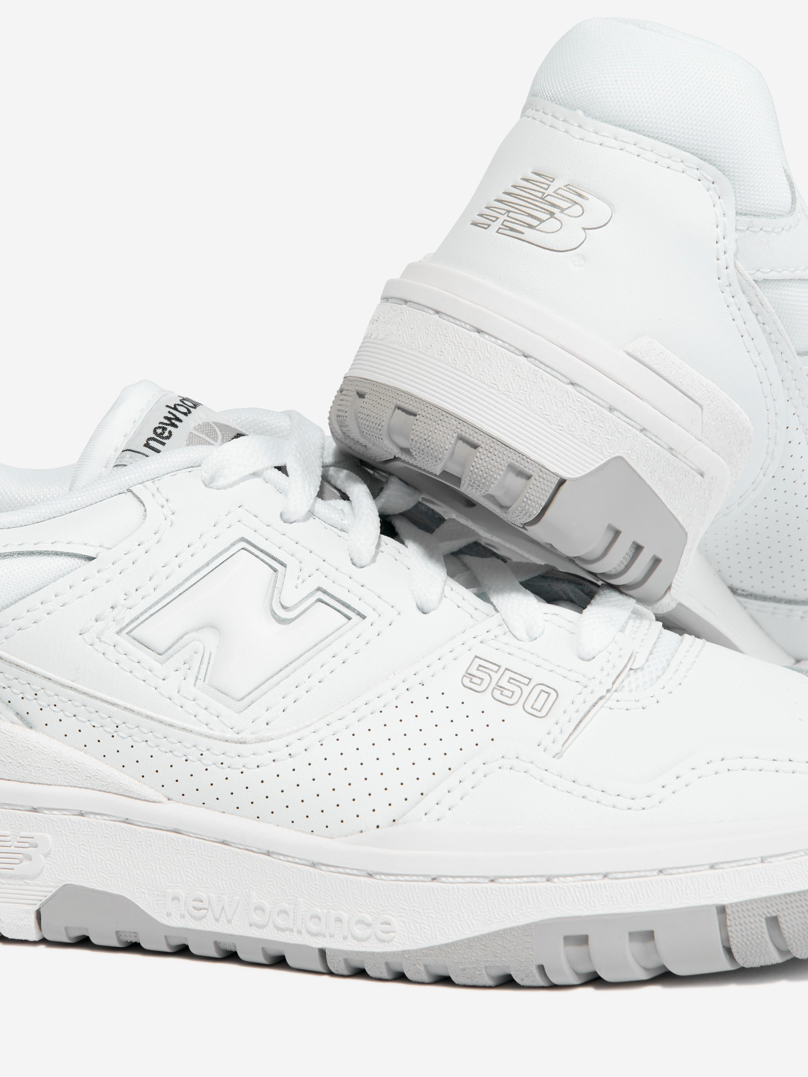 New Balance Kids 550 Logo Trainers in White