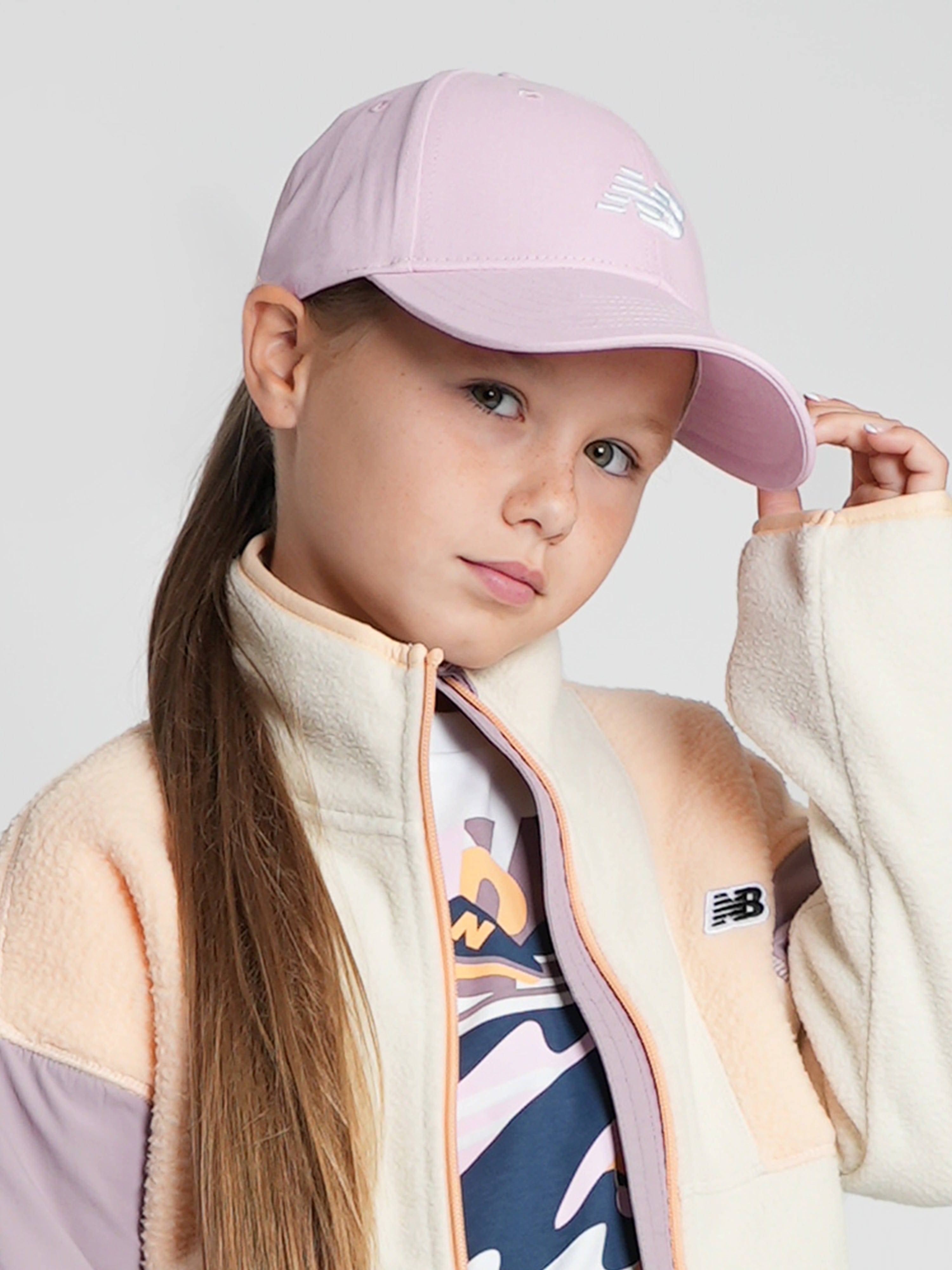 New Balance Boys Small Logo Cap in Pink