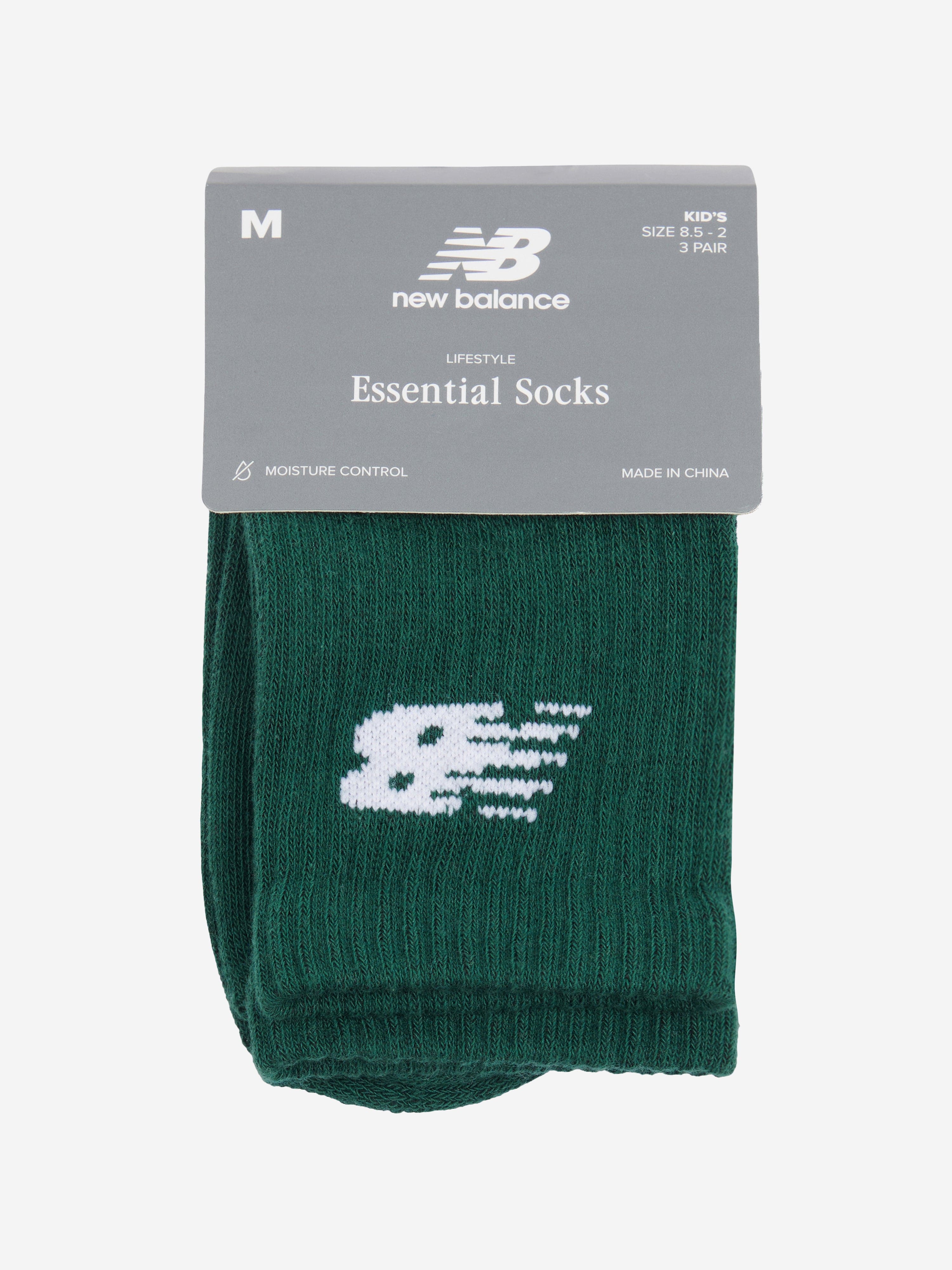 New Balance Boys 3 Pack Sport Socks Set in Multicolour