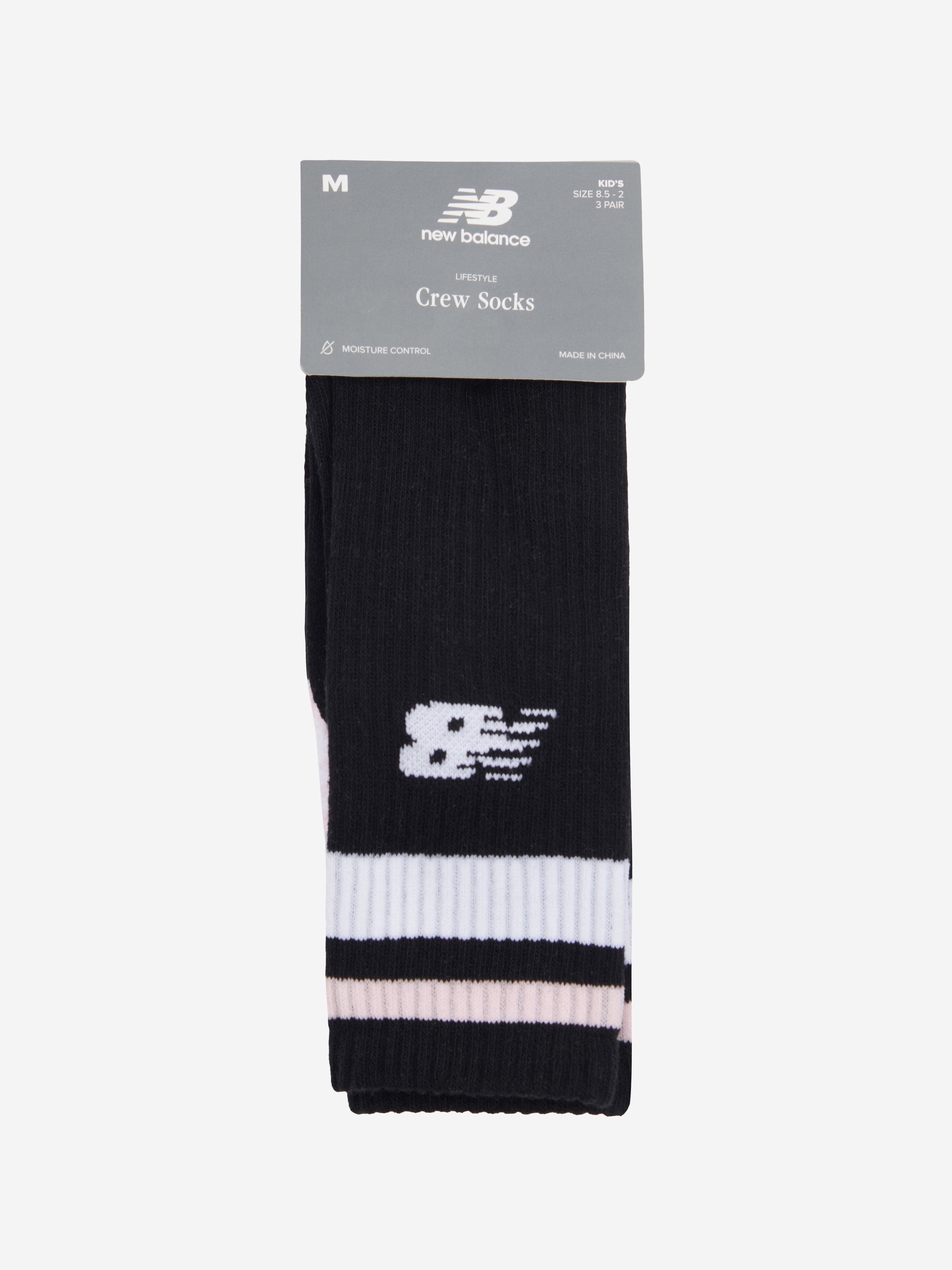 New Balance Boys 3 Pack Basketball Socks Set in Multicolour