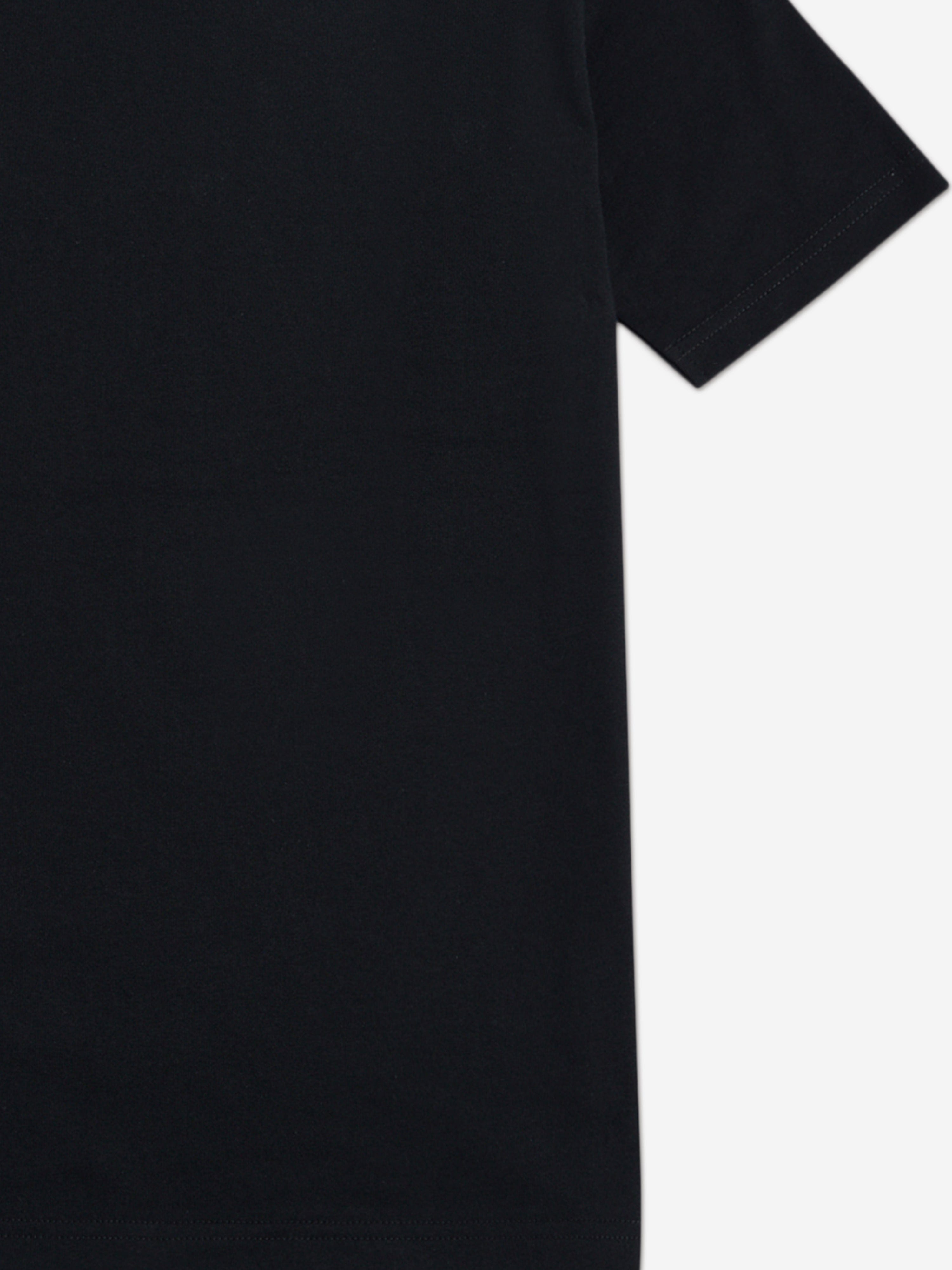 New Balance Boys Jersey Stacked Logo T-Shirt in Black
