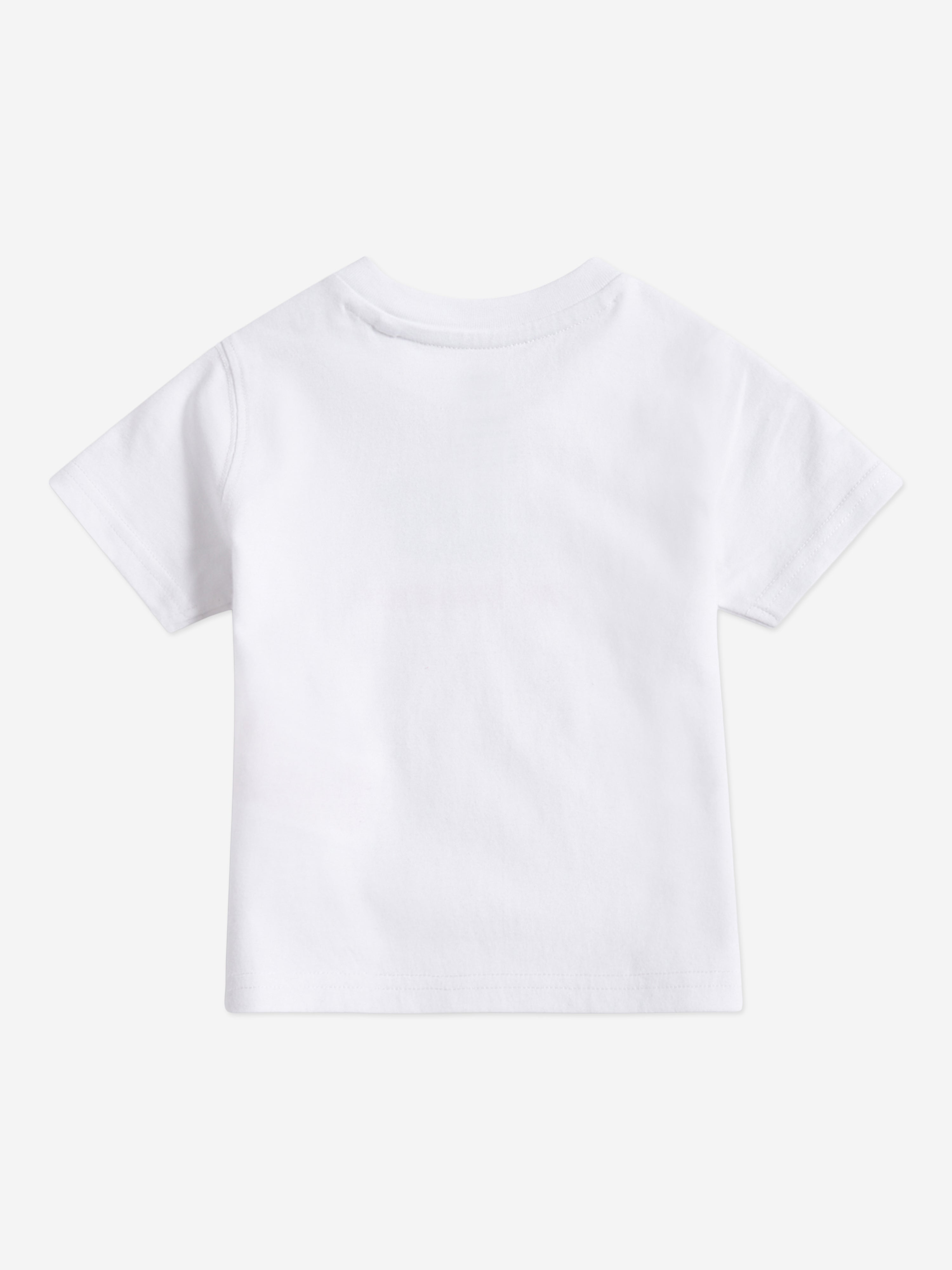 New Balance Boys Jersey Stacked Logo T-Shirt in White
