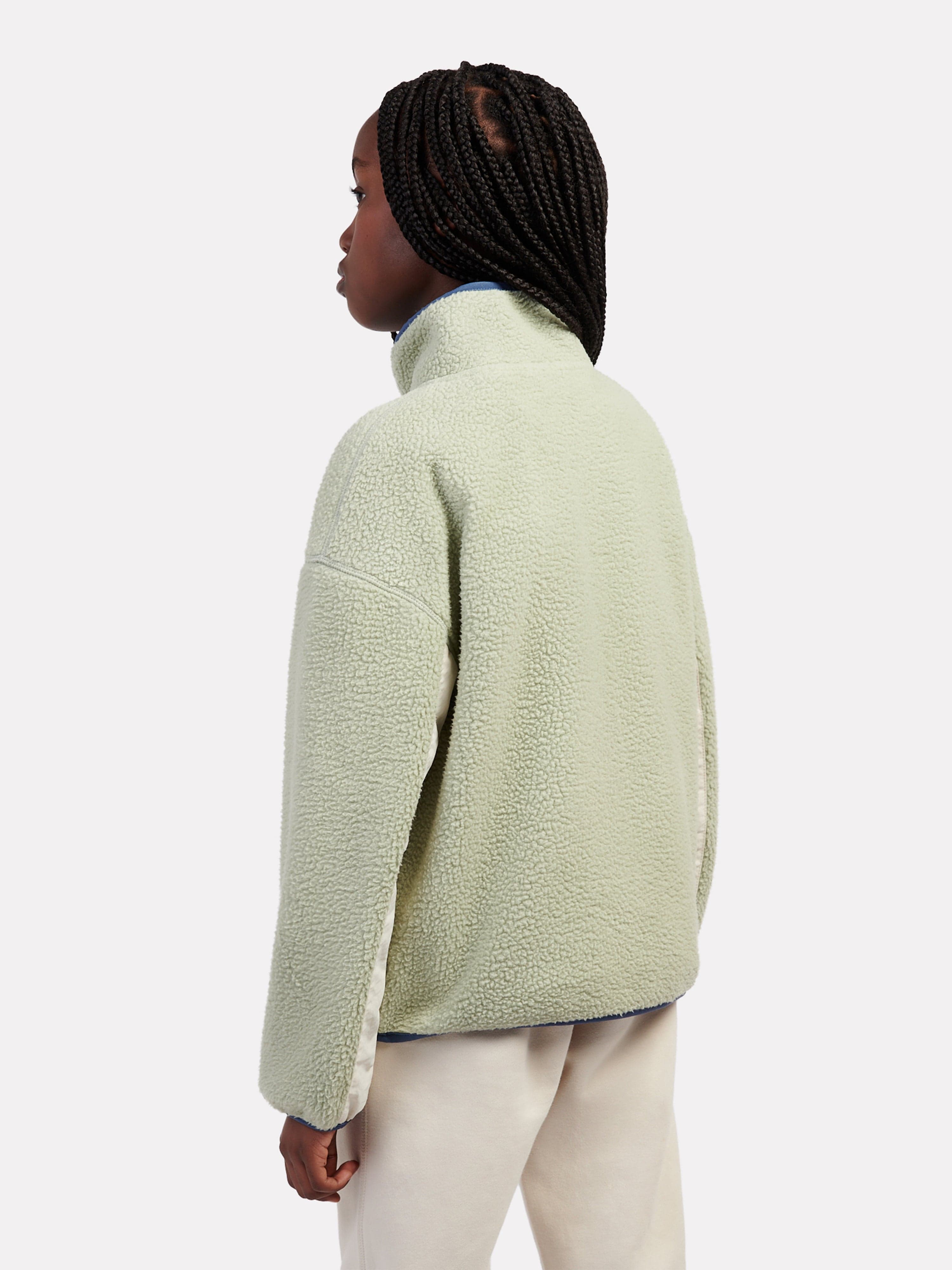 New Balance Girls Premium Borg Fleece Jacket in Green