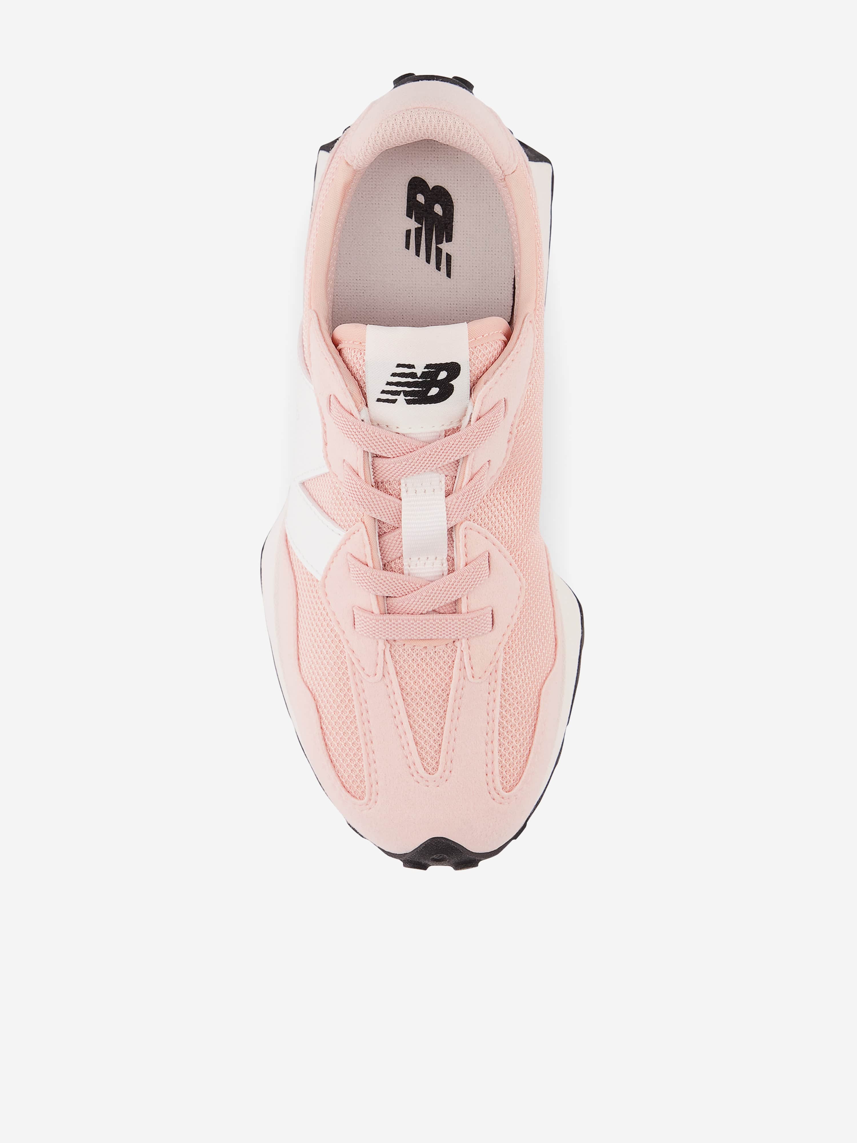 New Balance Girls 327 Bungee Lace Logo Trainers in Pink
