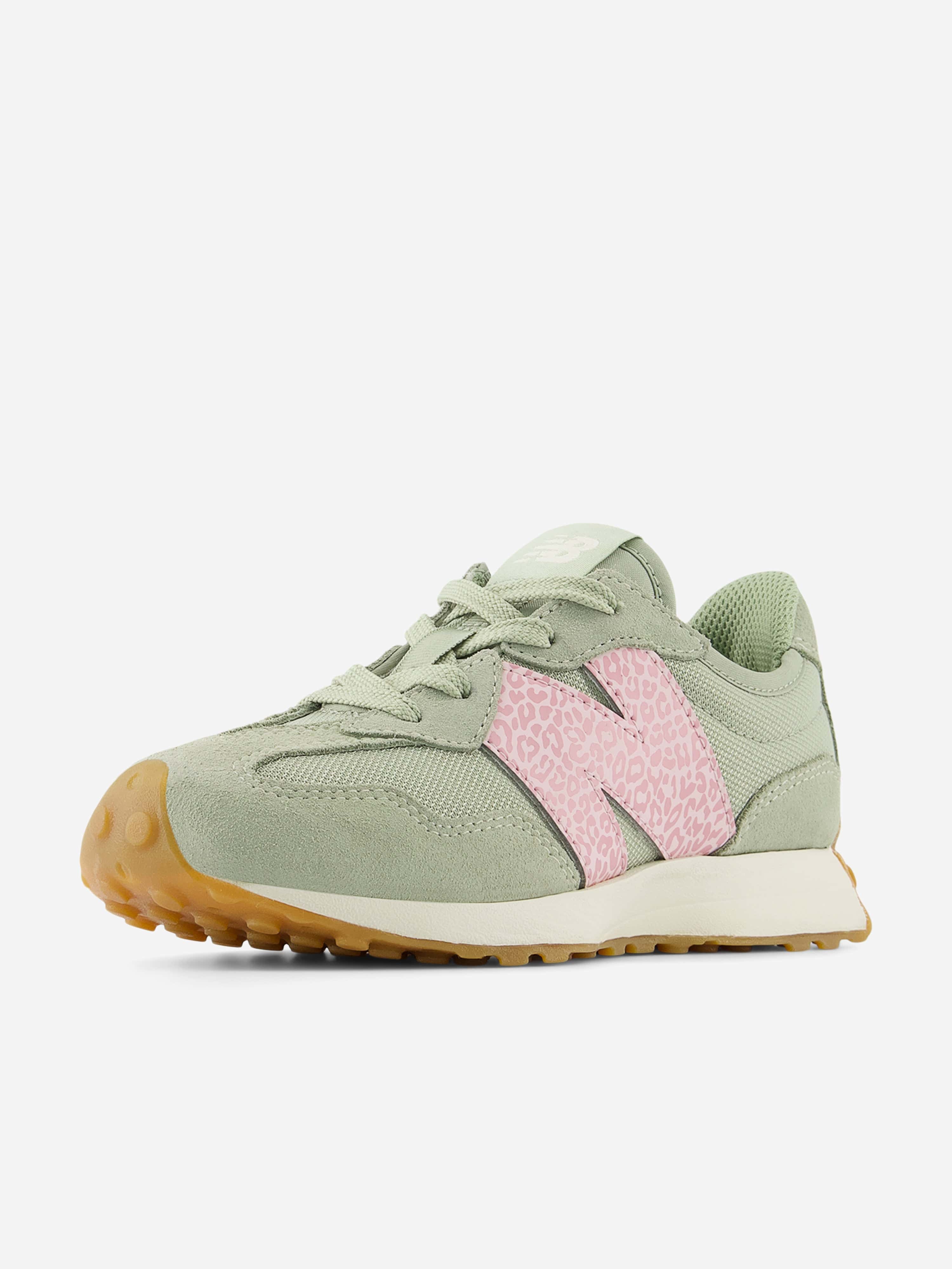 New Balance Girls 327 Lace Trainers in Green
