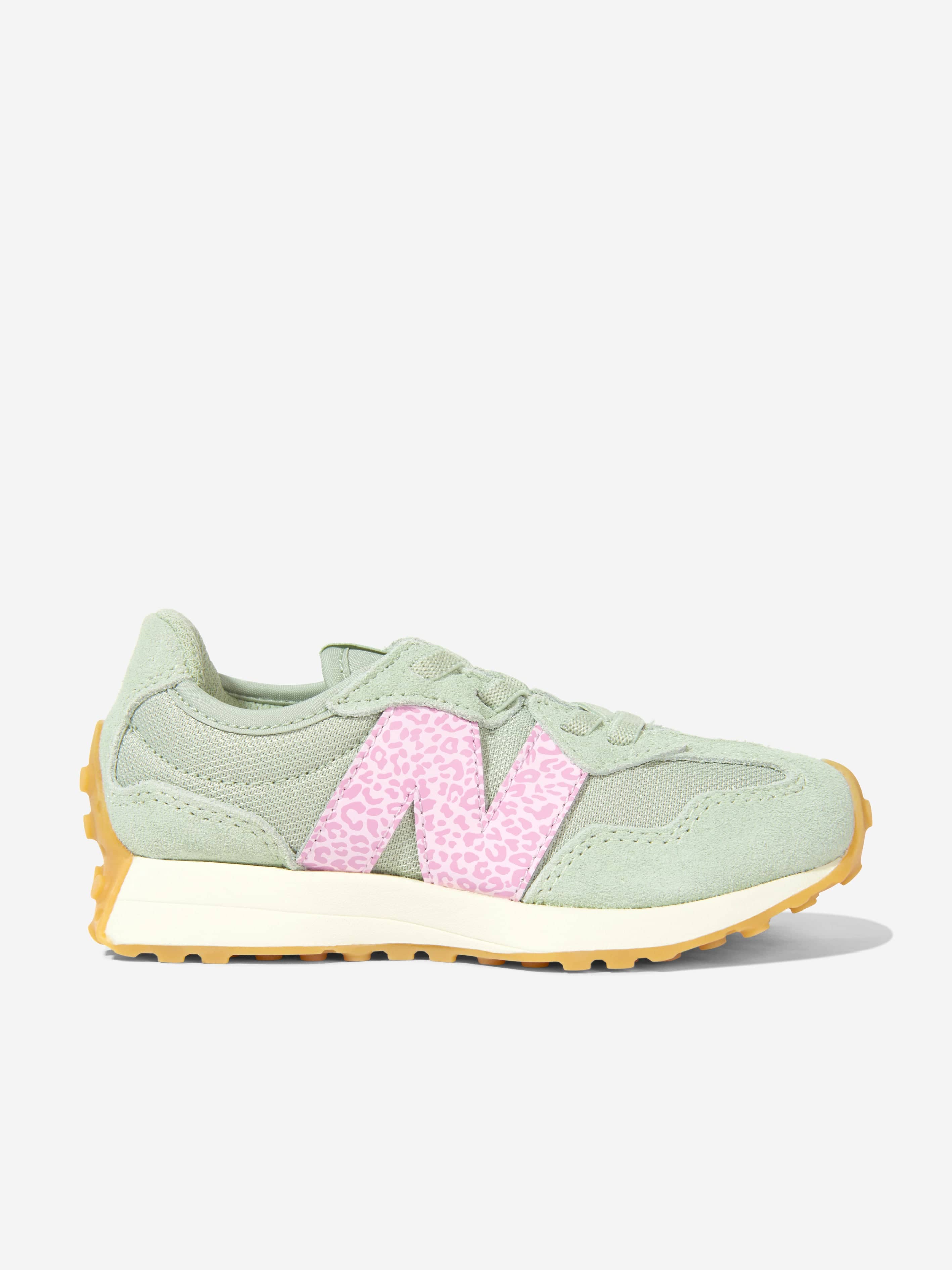 New Balance Girls 327 Bungee Lace Trainers in Green