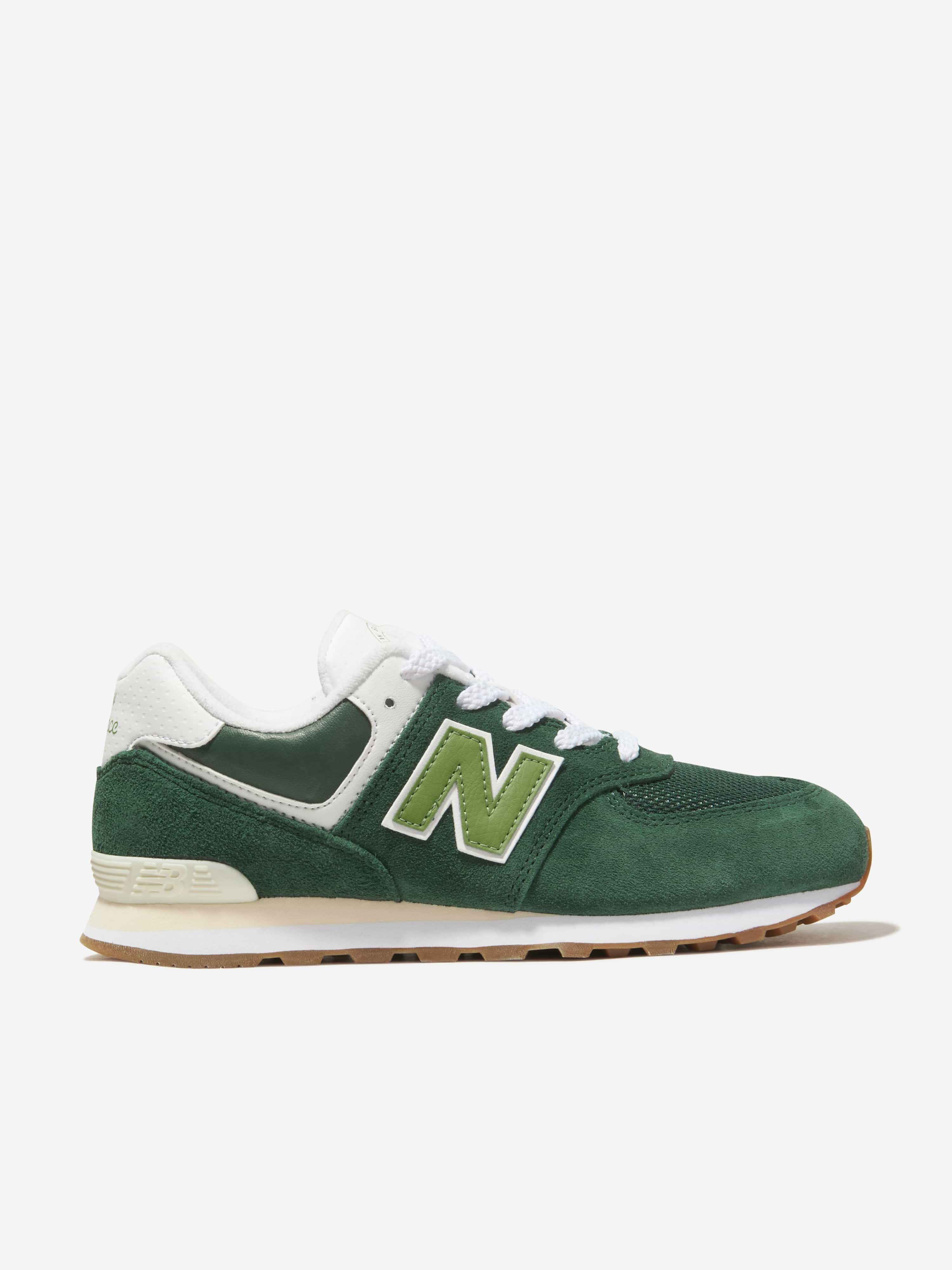 New Balance Kids 574 Logo Trainers in Green