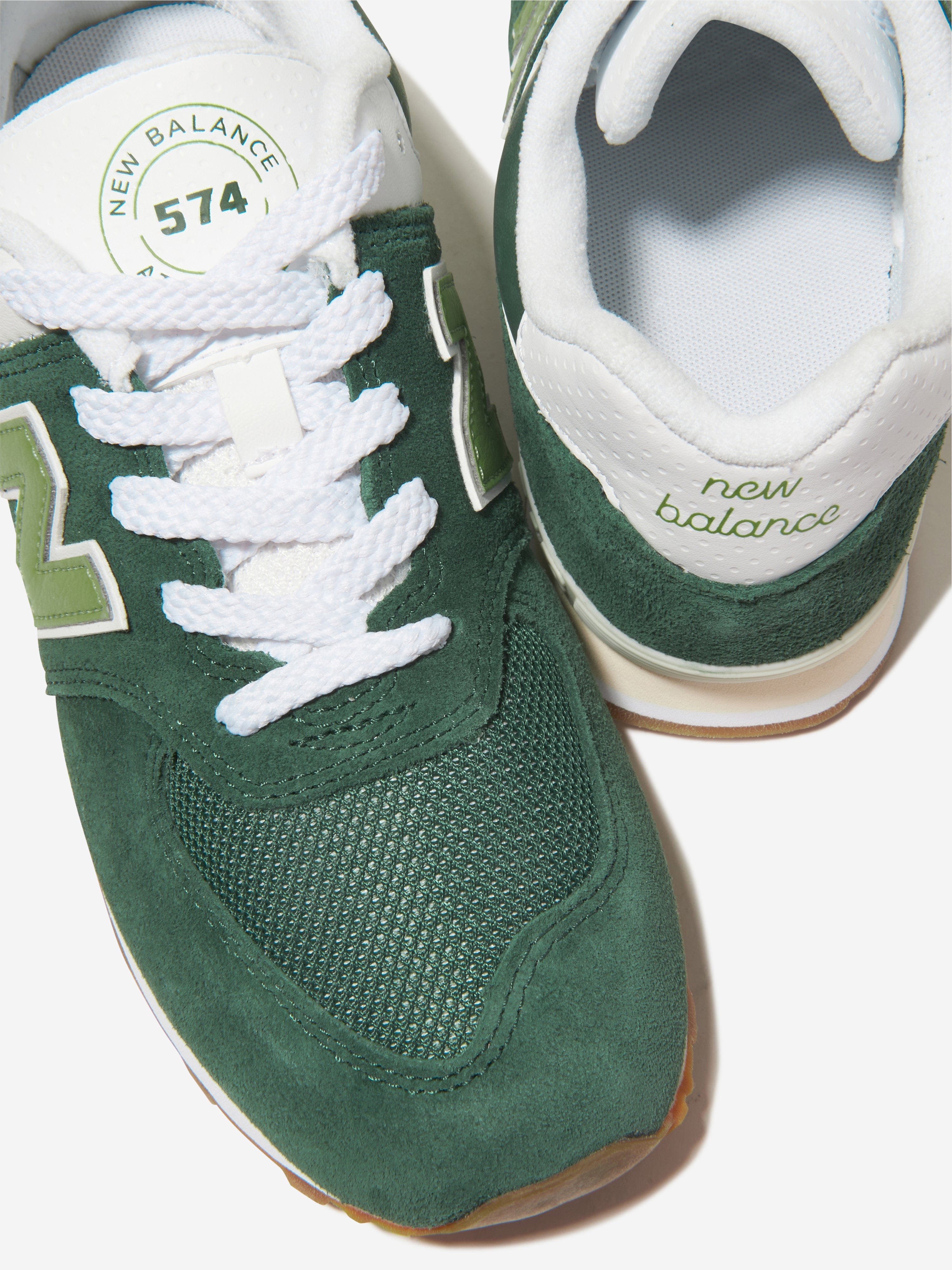 New Balance Kids 574 Logo Trainers in Green