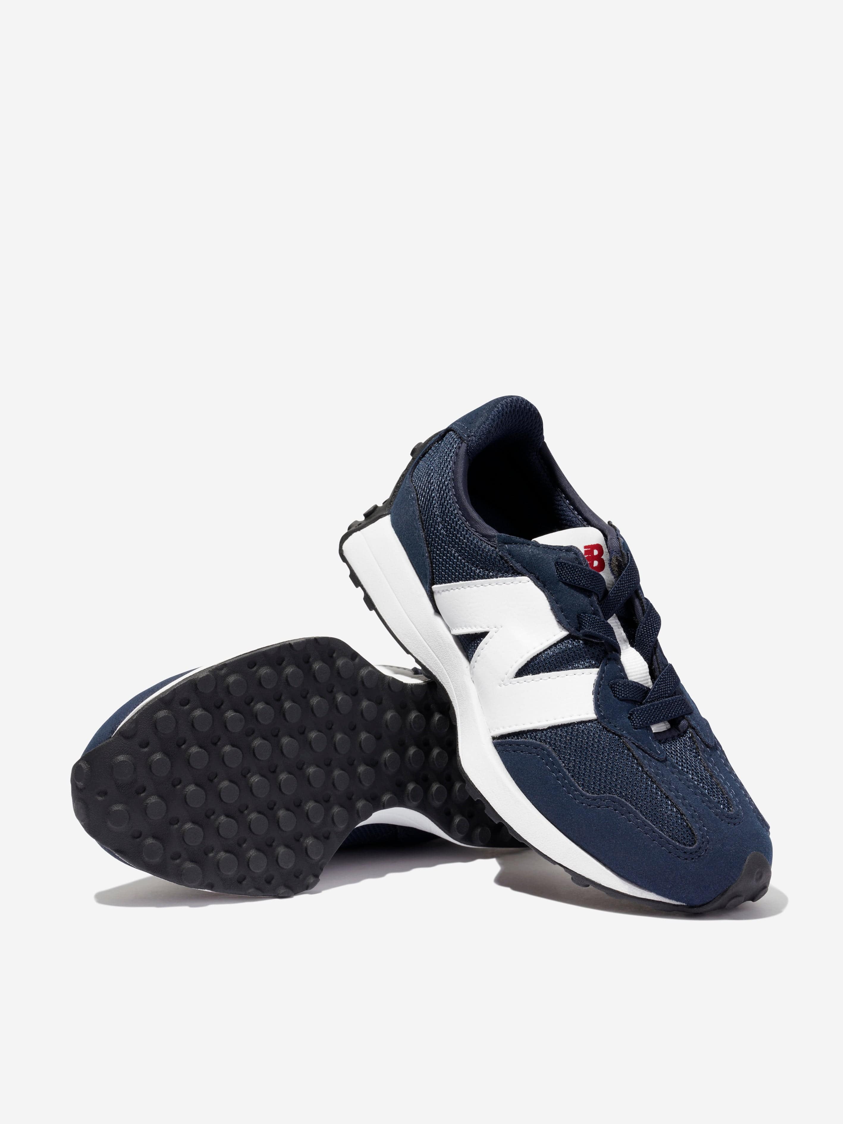 New Balance Kids 327 Lace Up Logo Trainers in Blue