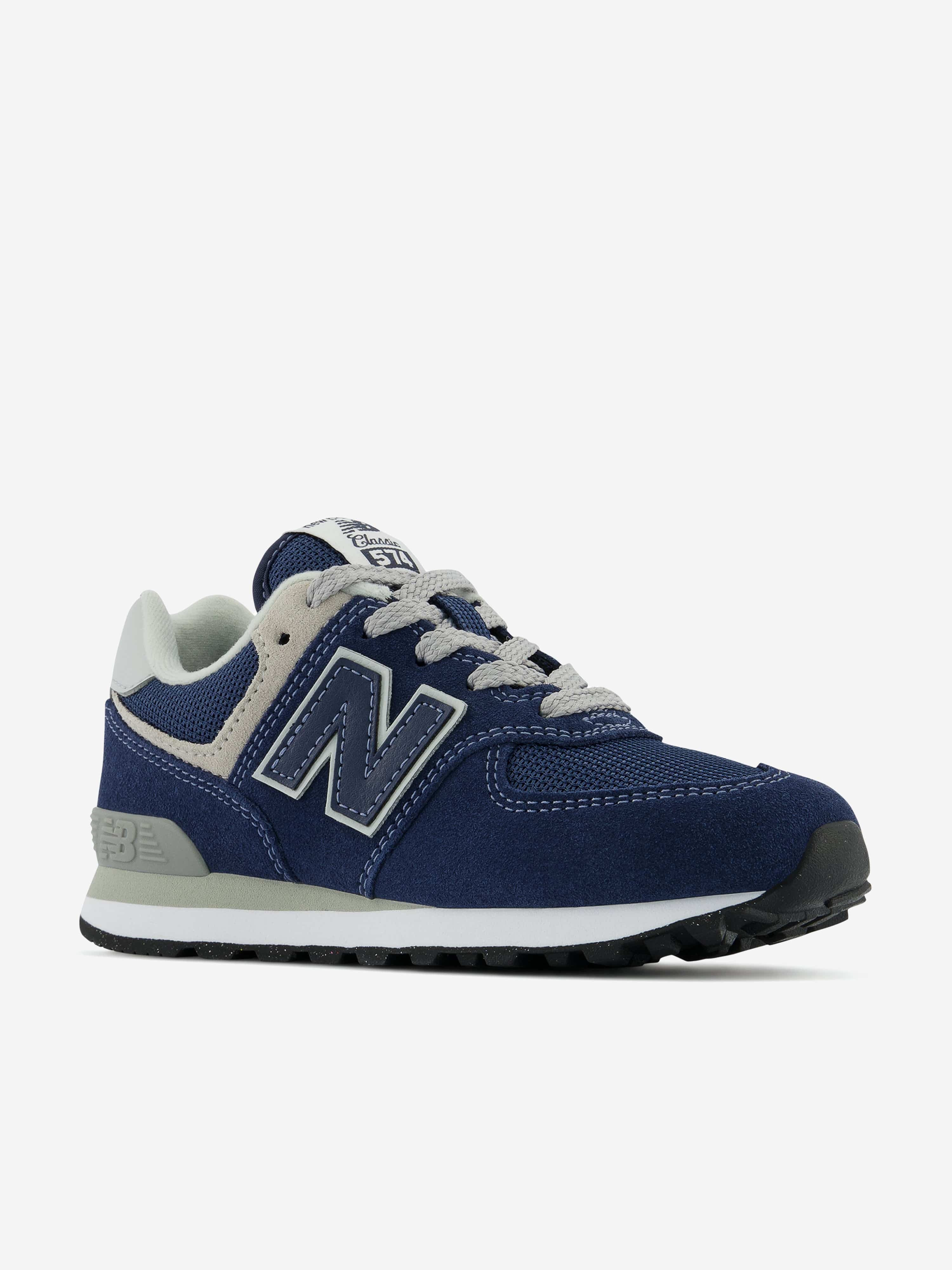 New Balance Boys Suede 574 Trainers in Navy