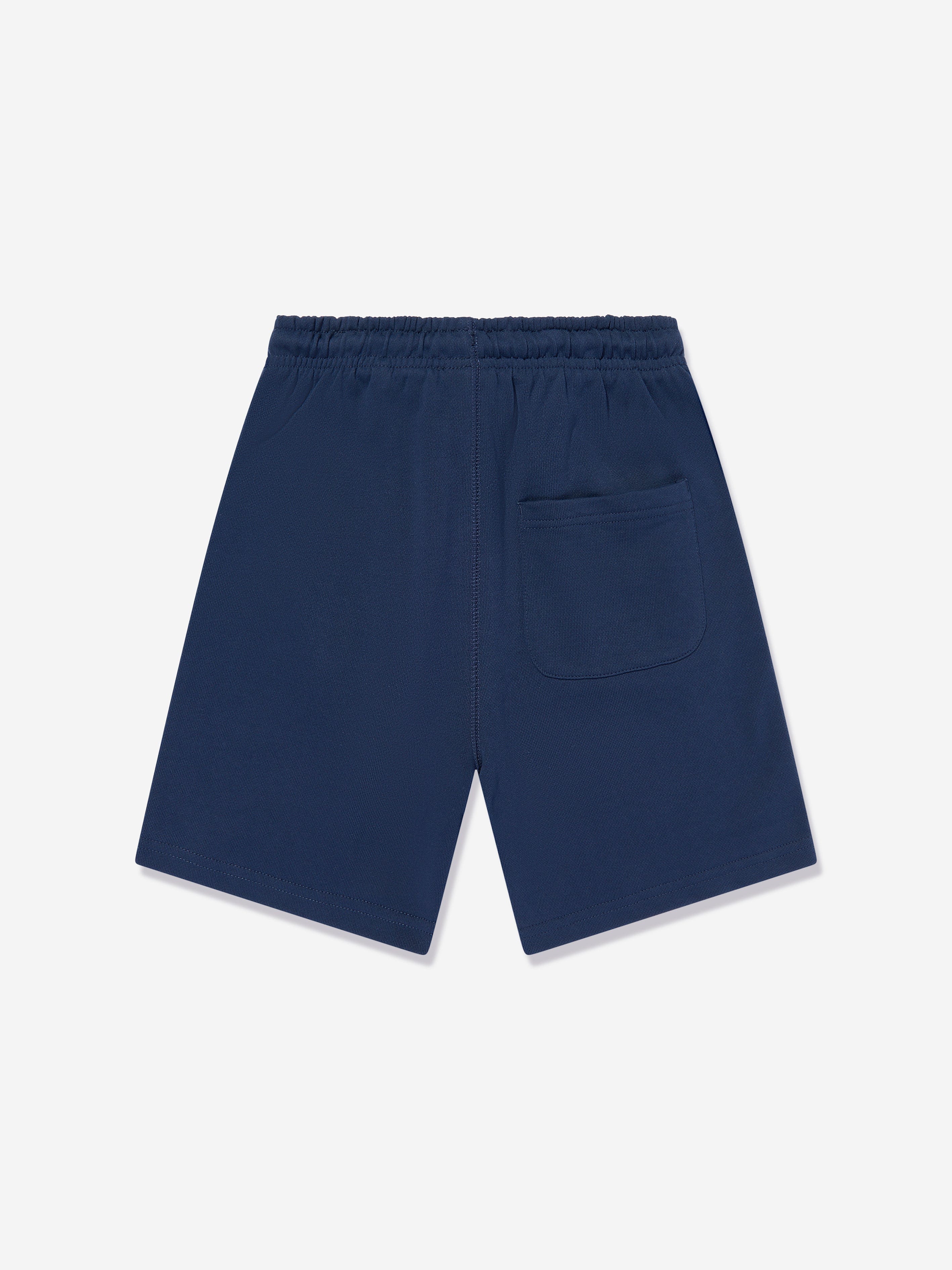 New Balance Boys French Terry Small Logo Shorts in Navy