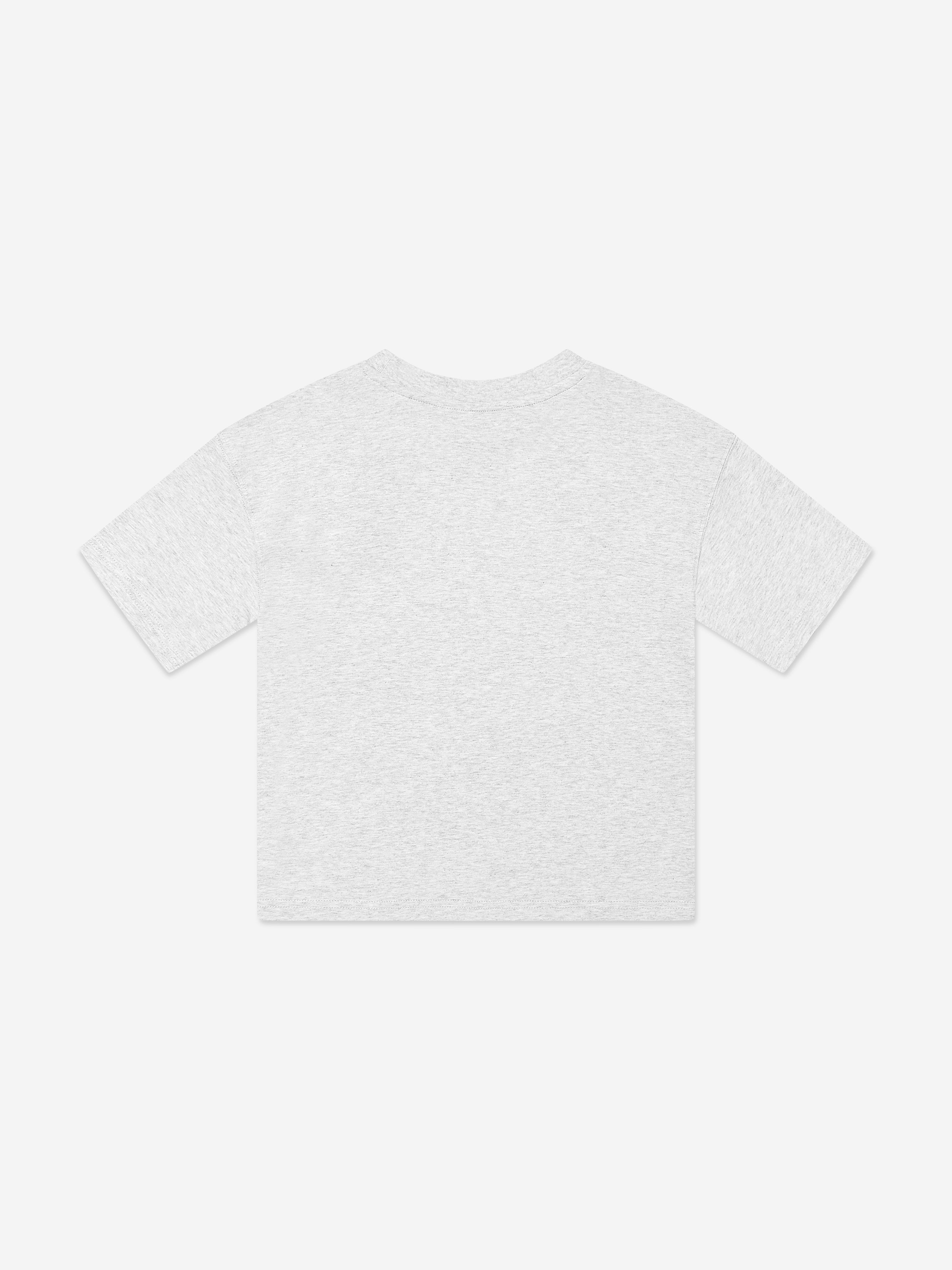 New Balance Girls Small Logo Jersey T-Shirt in Grey