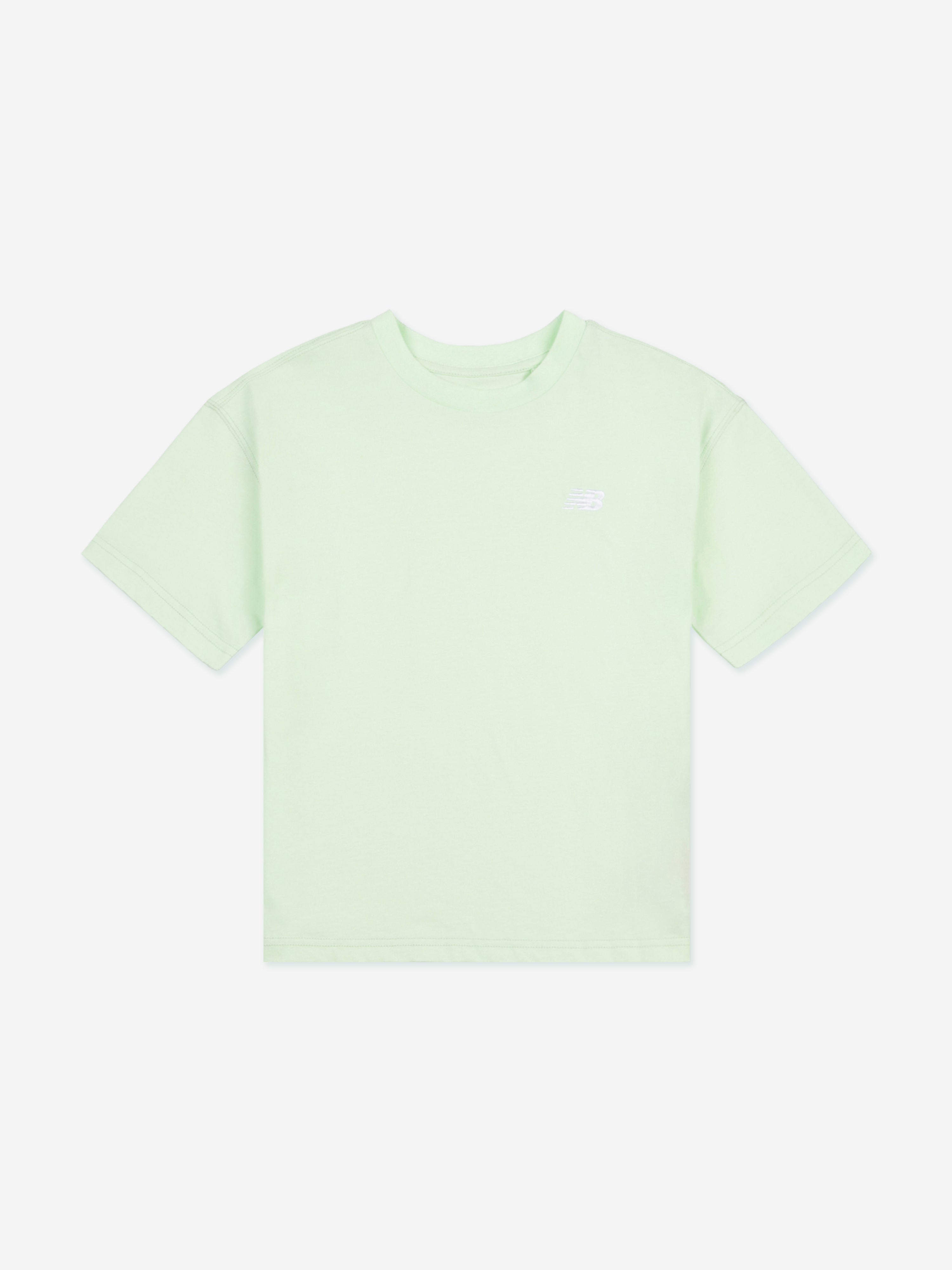 New Balance Girls Small Logo Jersey T-Shirt in Green