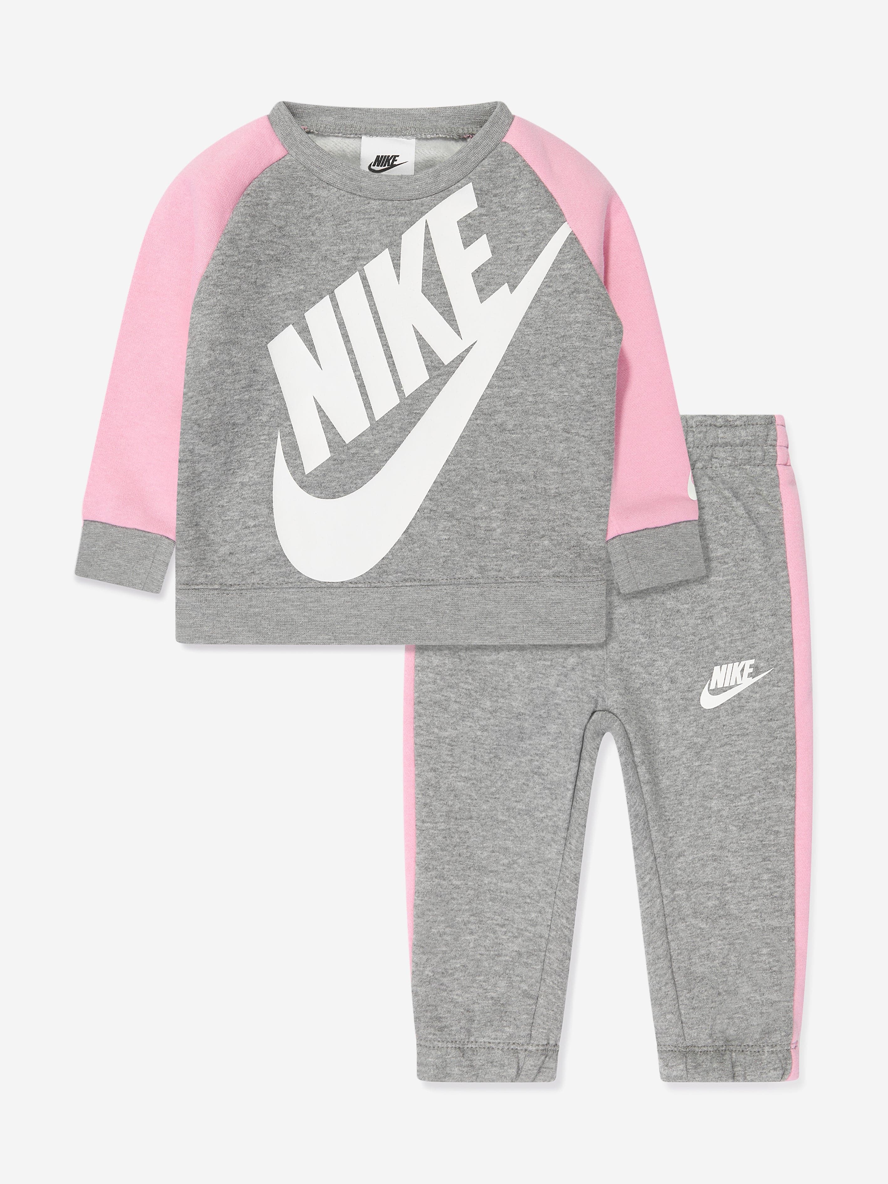 Nike Baby Girls Oversized Futura Tracksuit in Grey