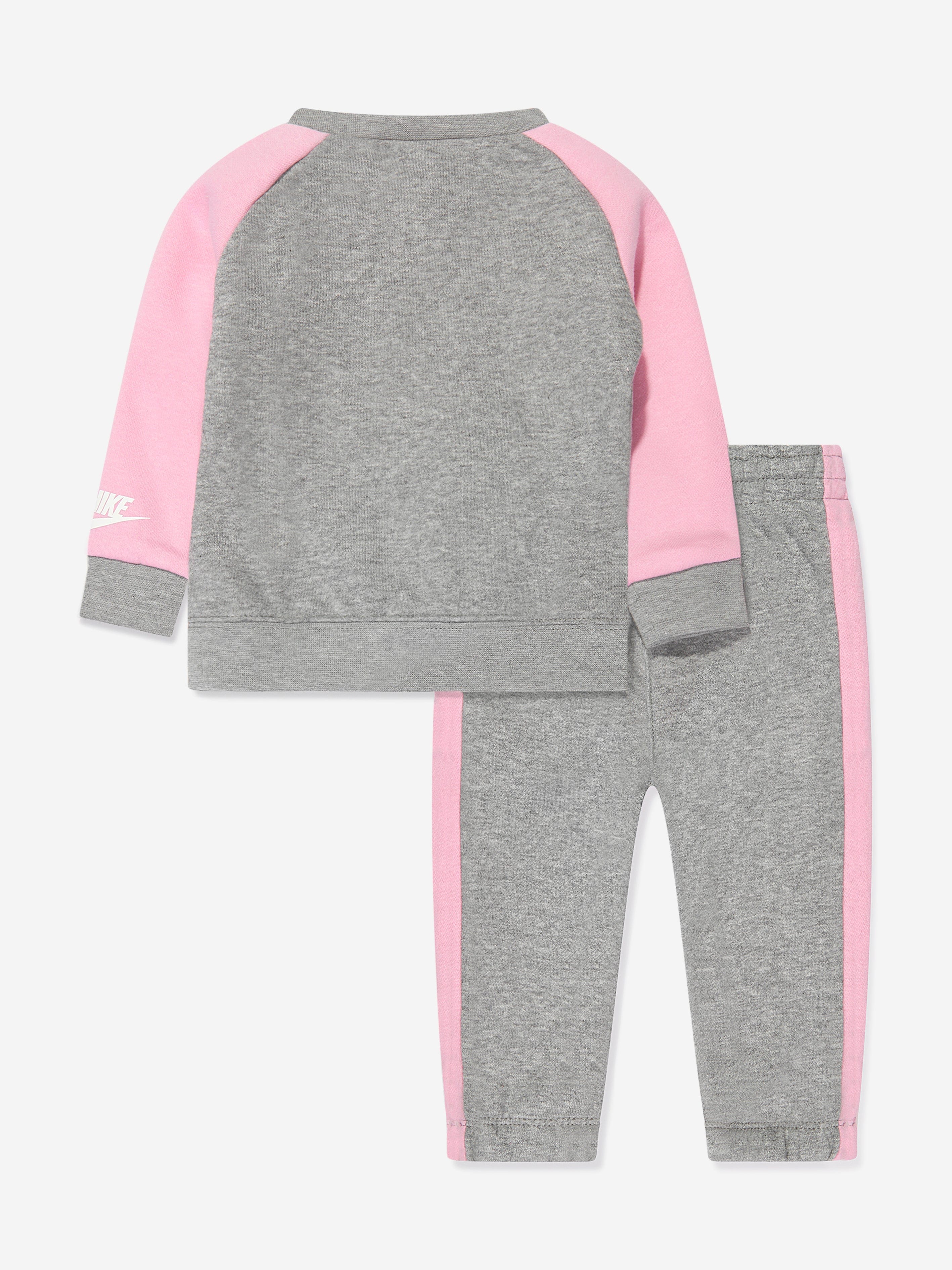 Nike Baby Girls Oversized Futura Tracksuit in Grey