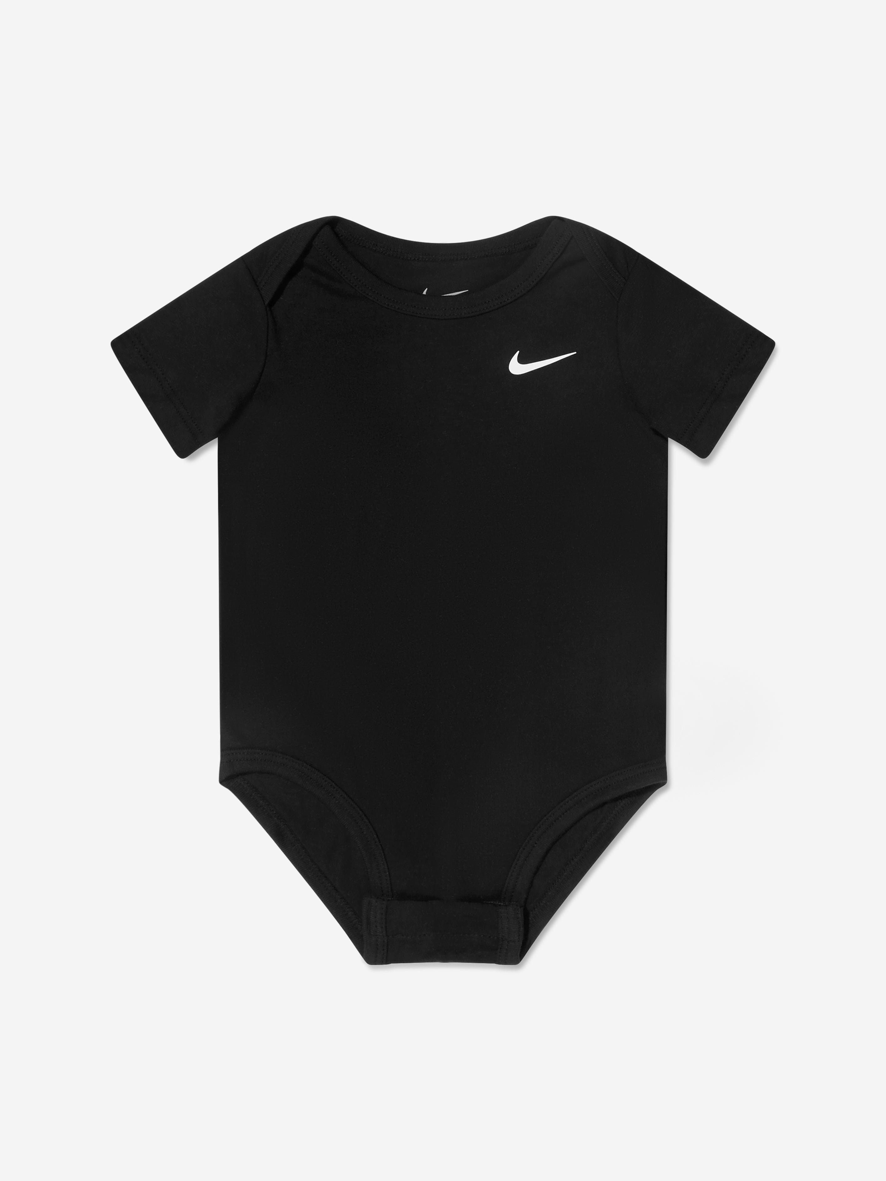 Nike Baby Boys 3 Pack Swoosh Bodysuit Set in Black