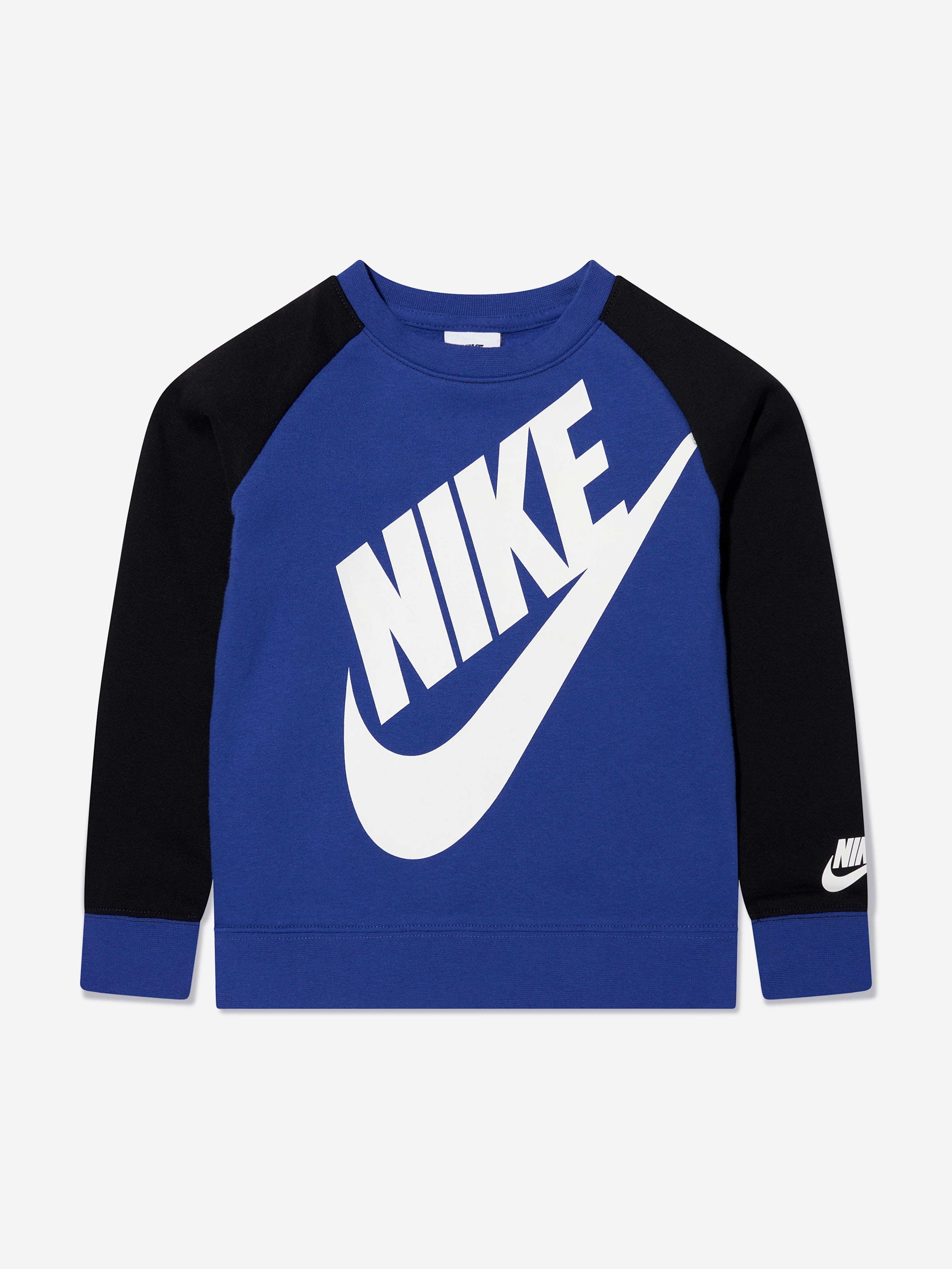 Nike Boys Oversized Futura Crew Tracksuit in Blue