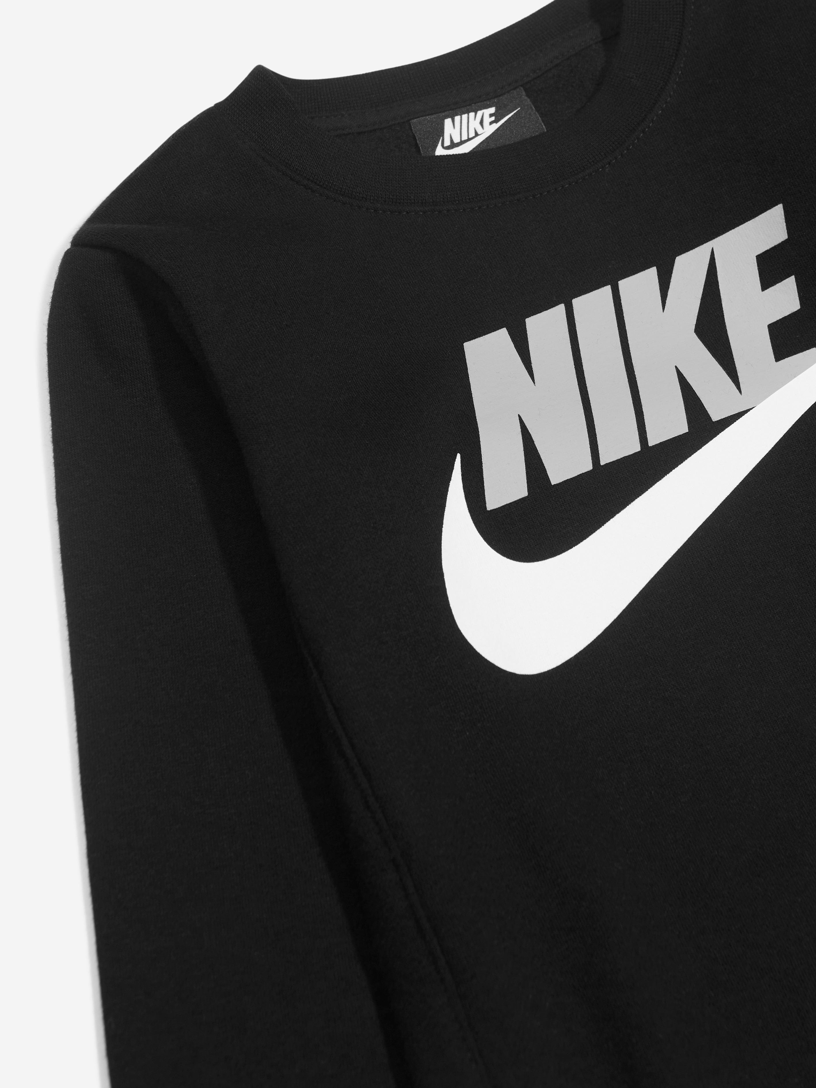 Nike Boys Club HBR Fleece Sweatshirt in Black