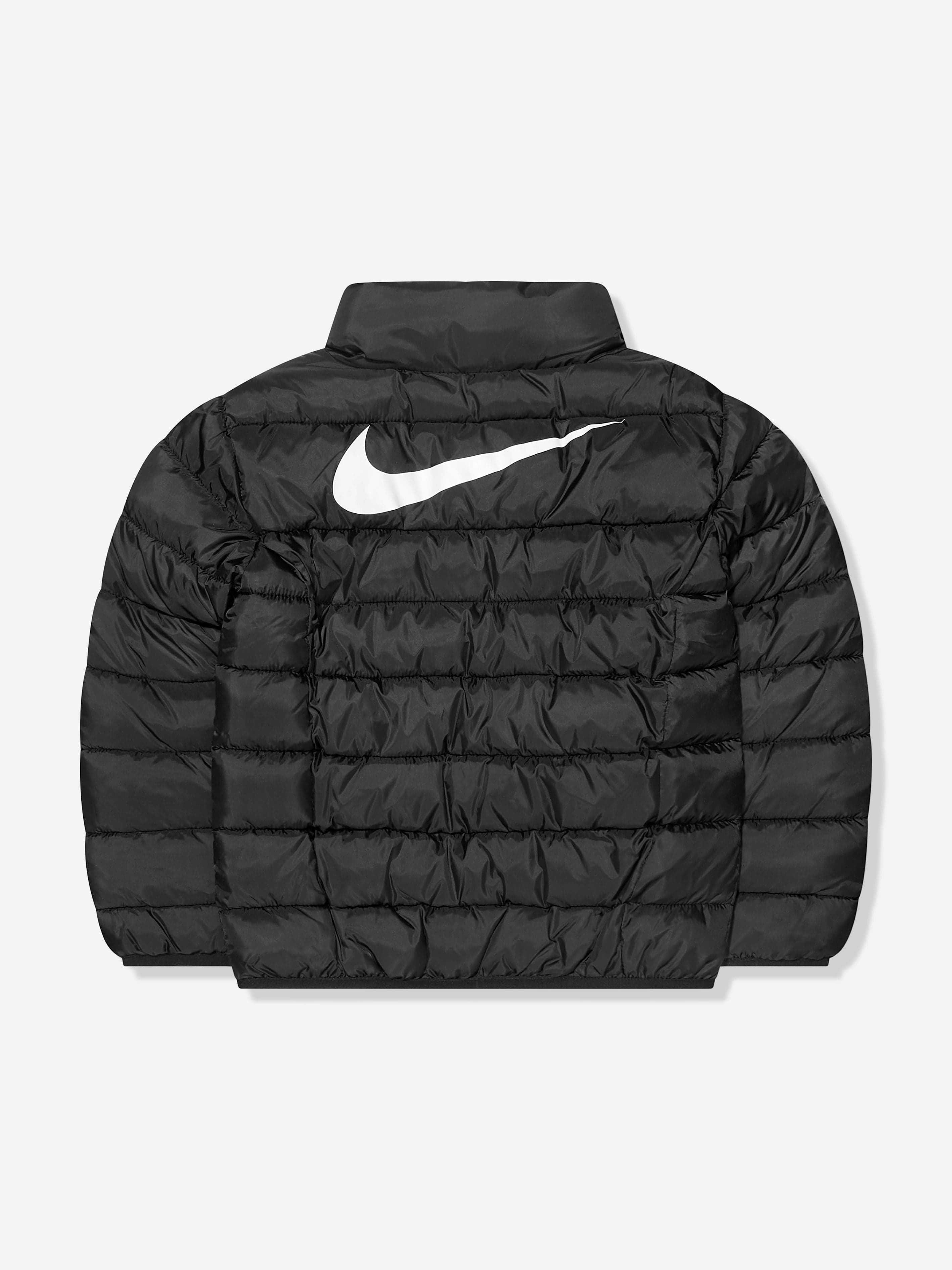 Nike Boys Solid Down Puffer Jacket in Black