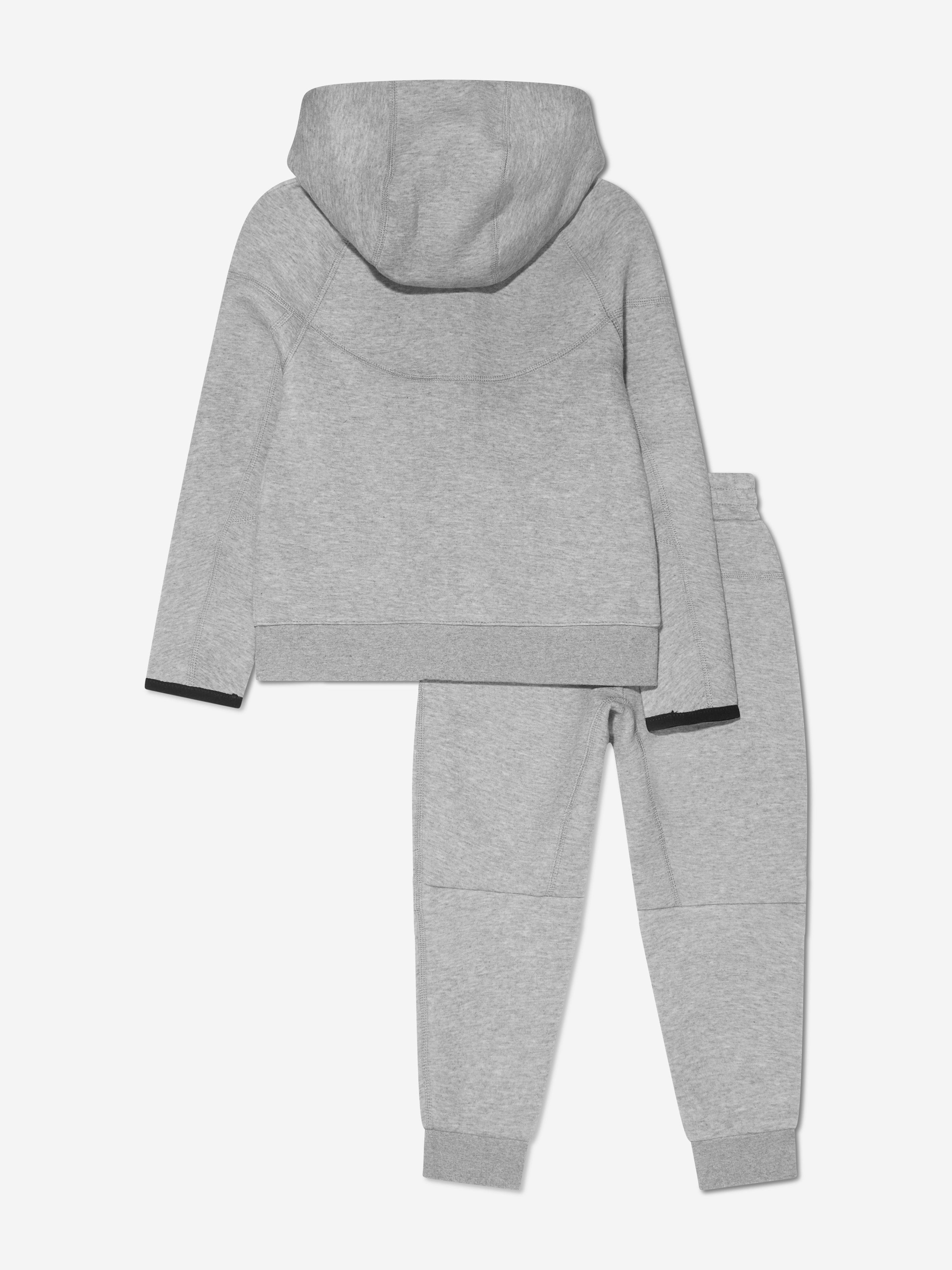 Nike Boys Tech Fleece Hooded Tracksuit in Grey