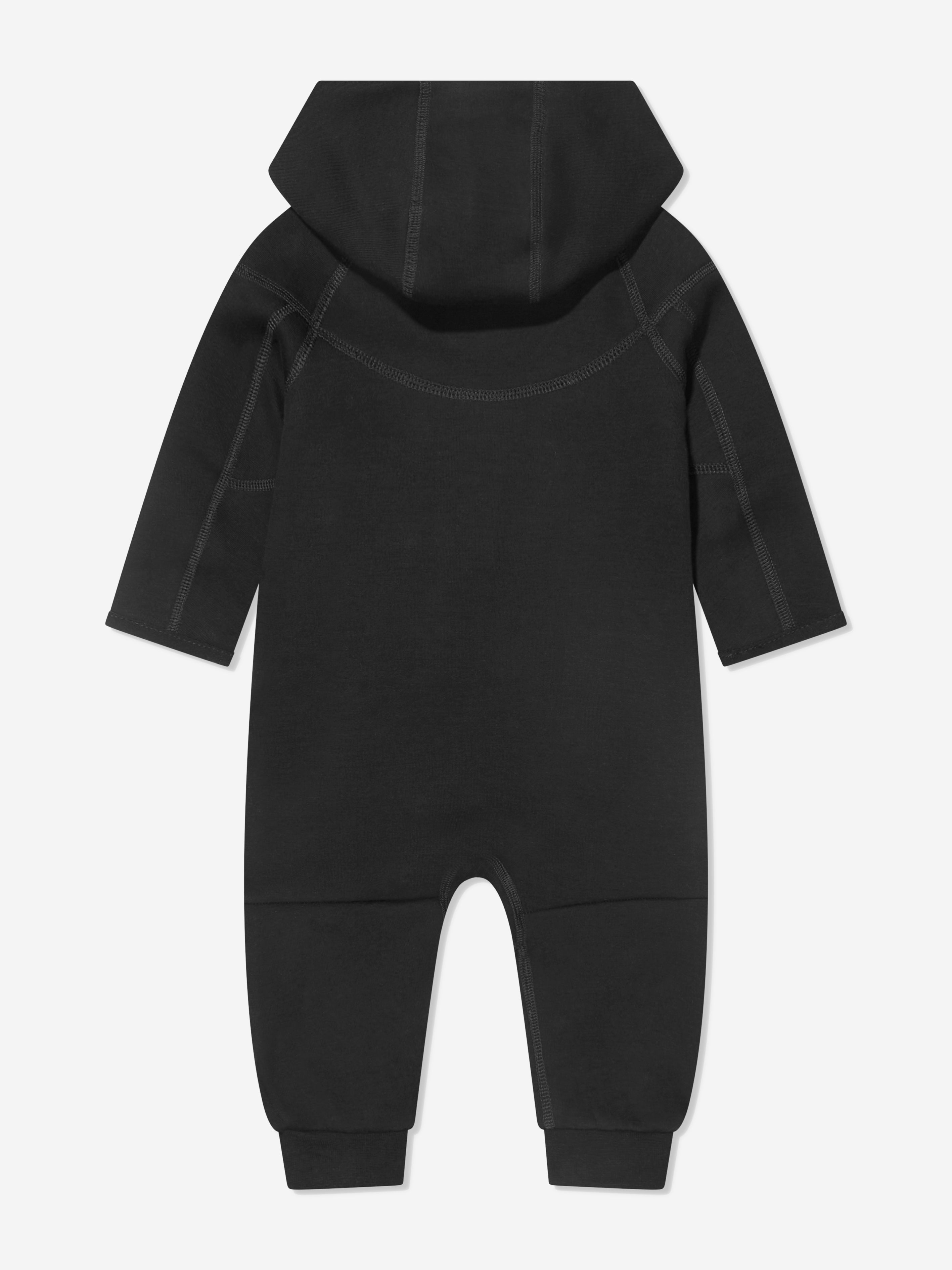 Nike Baby Boys Tech Fleece Hooded Coverall in Black