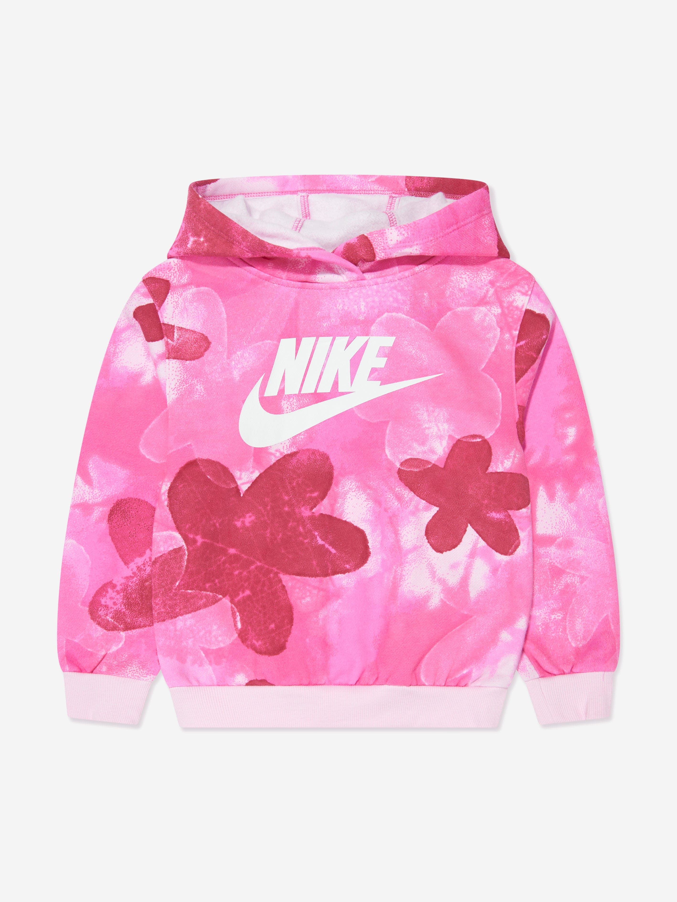 Nike Girls Sci-Dye Club Fleece Tracksuit in Pink