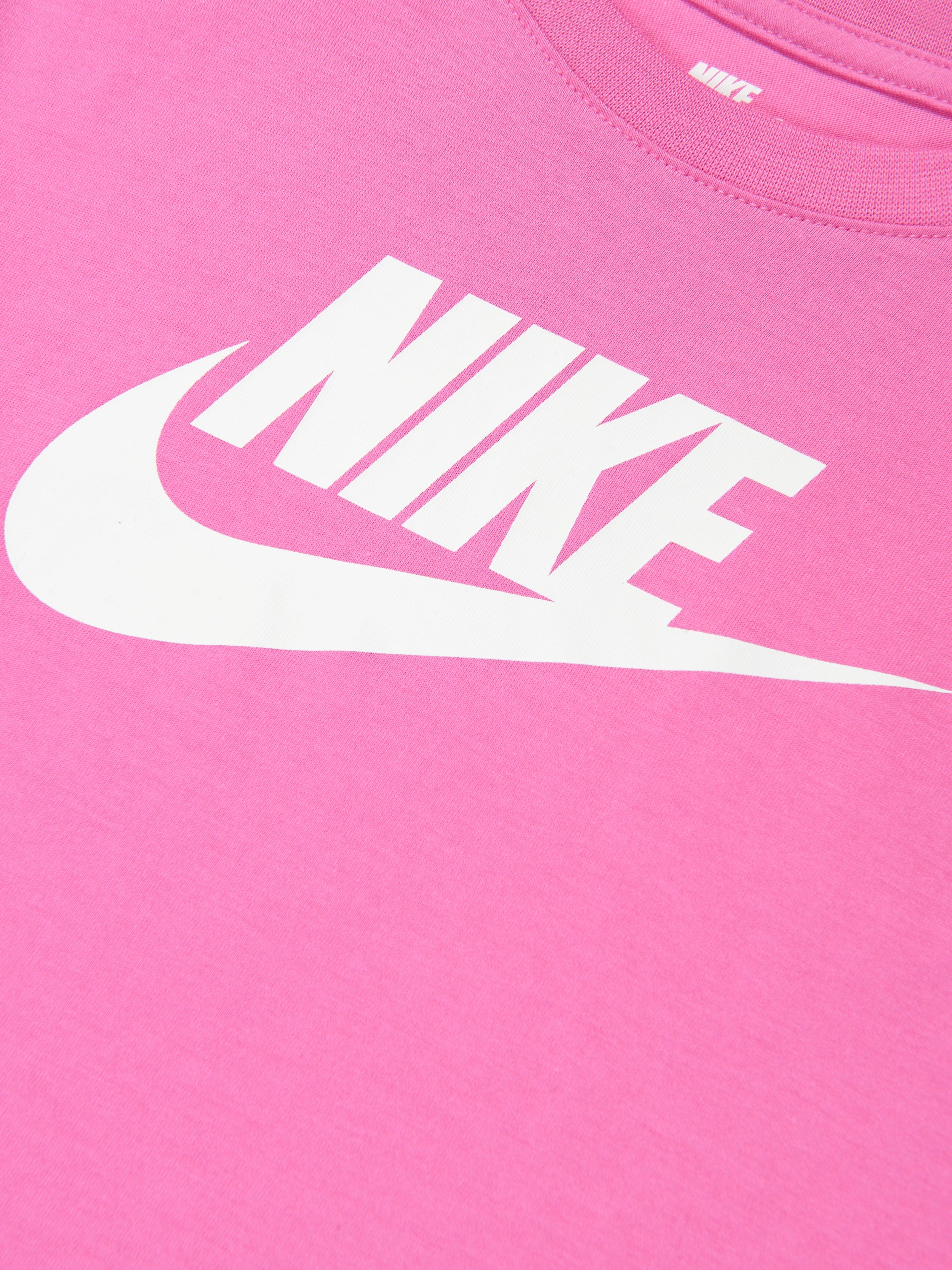 Nike Girls HBR Club Boxy T-Shirt in Pink