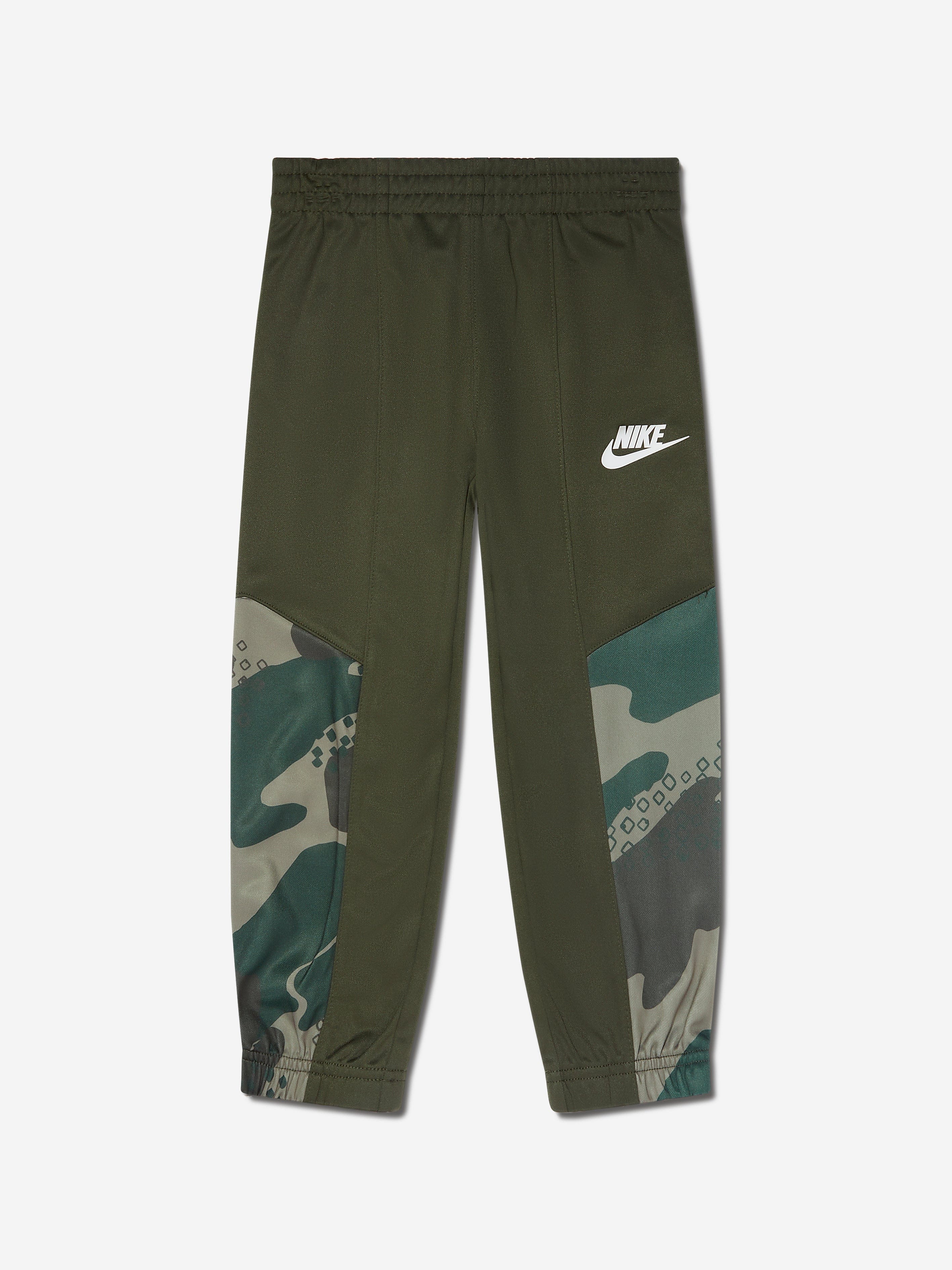 Nike Boys NSW Club Camo Tracksuit in Green