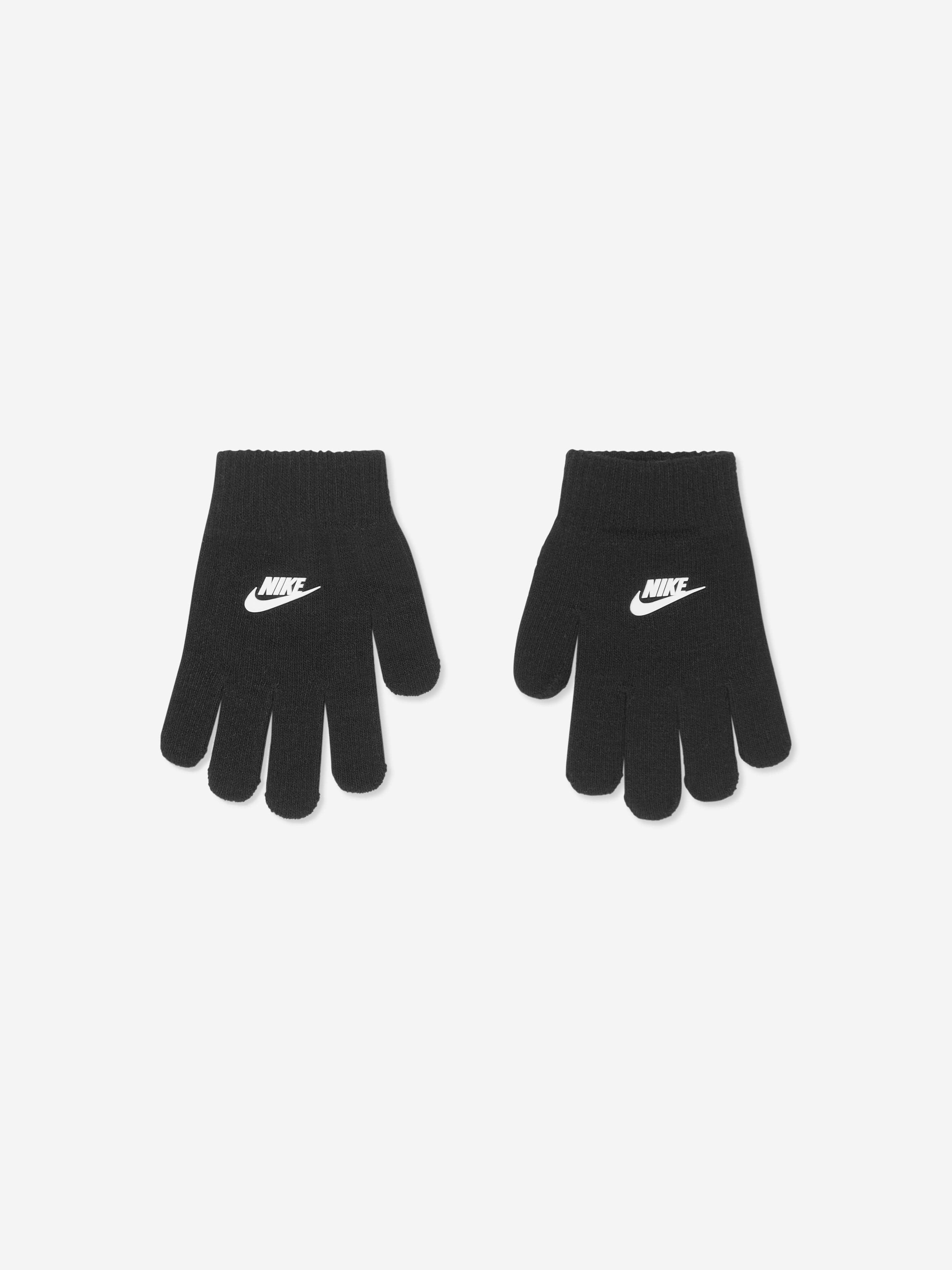 Nike Boys Swoosh Pom Beanie And Gloves Set in Black