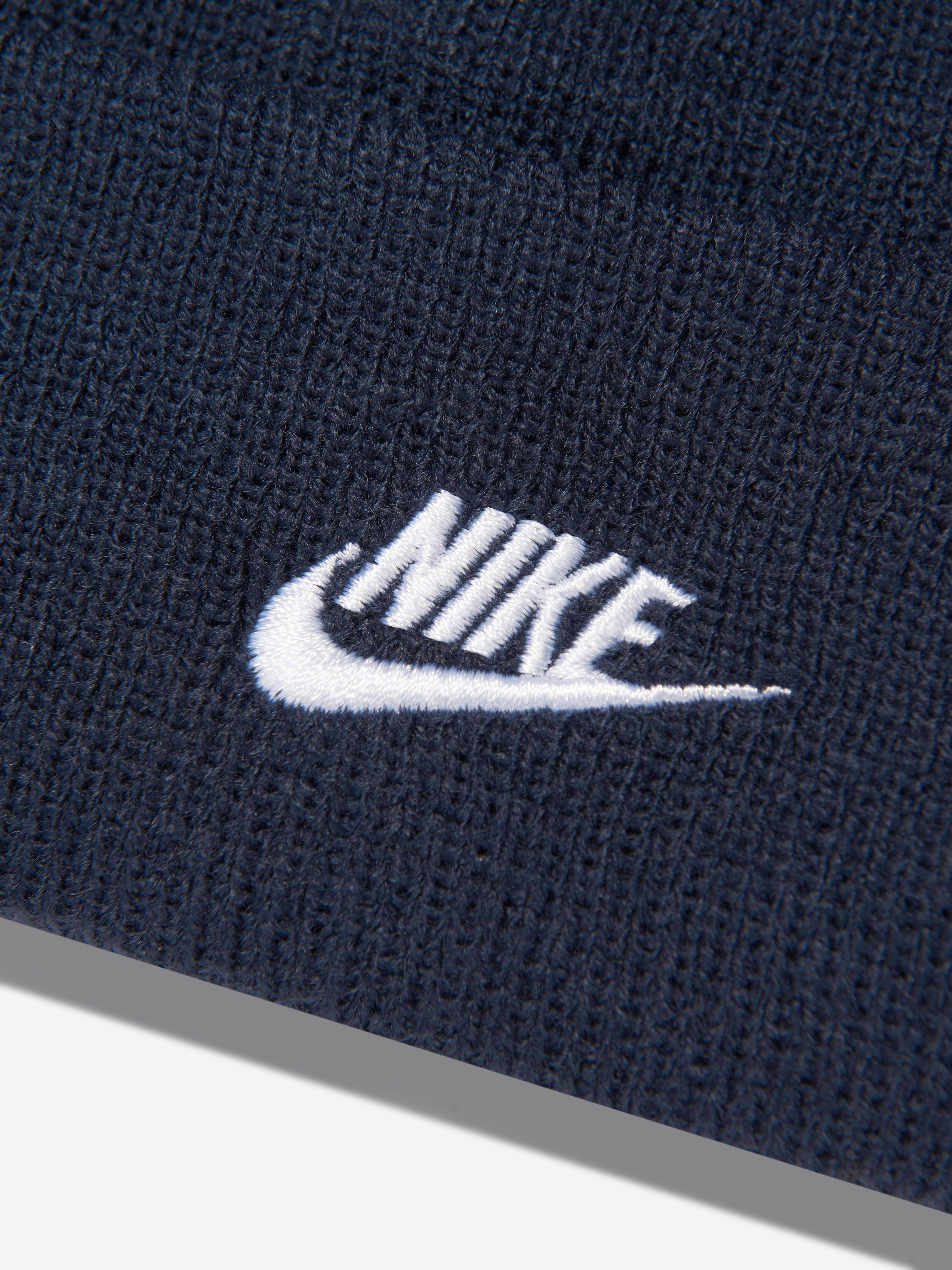 Nike Boys Futura Beanie Hat And Gloves Set in Navy