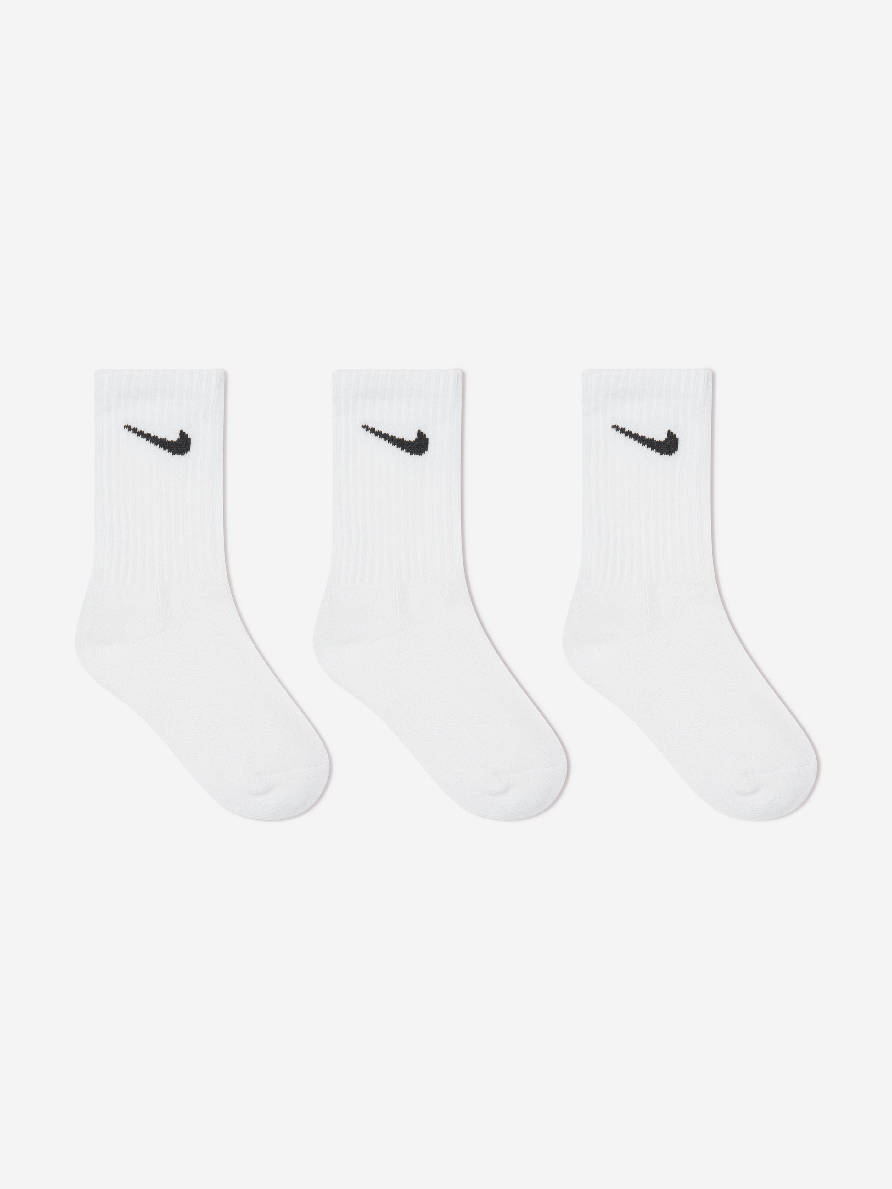 Nike Boys Basic 3 Pack Socks Set in White