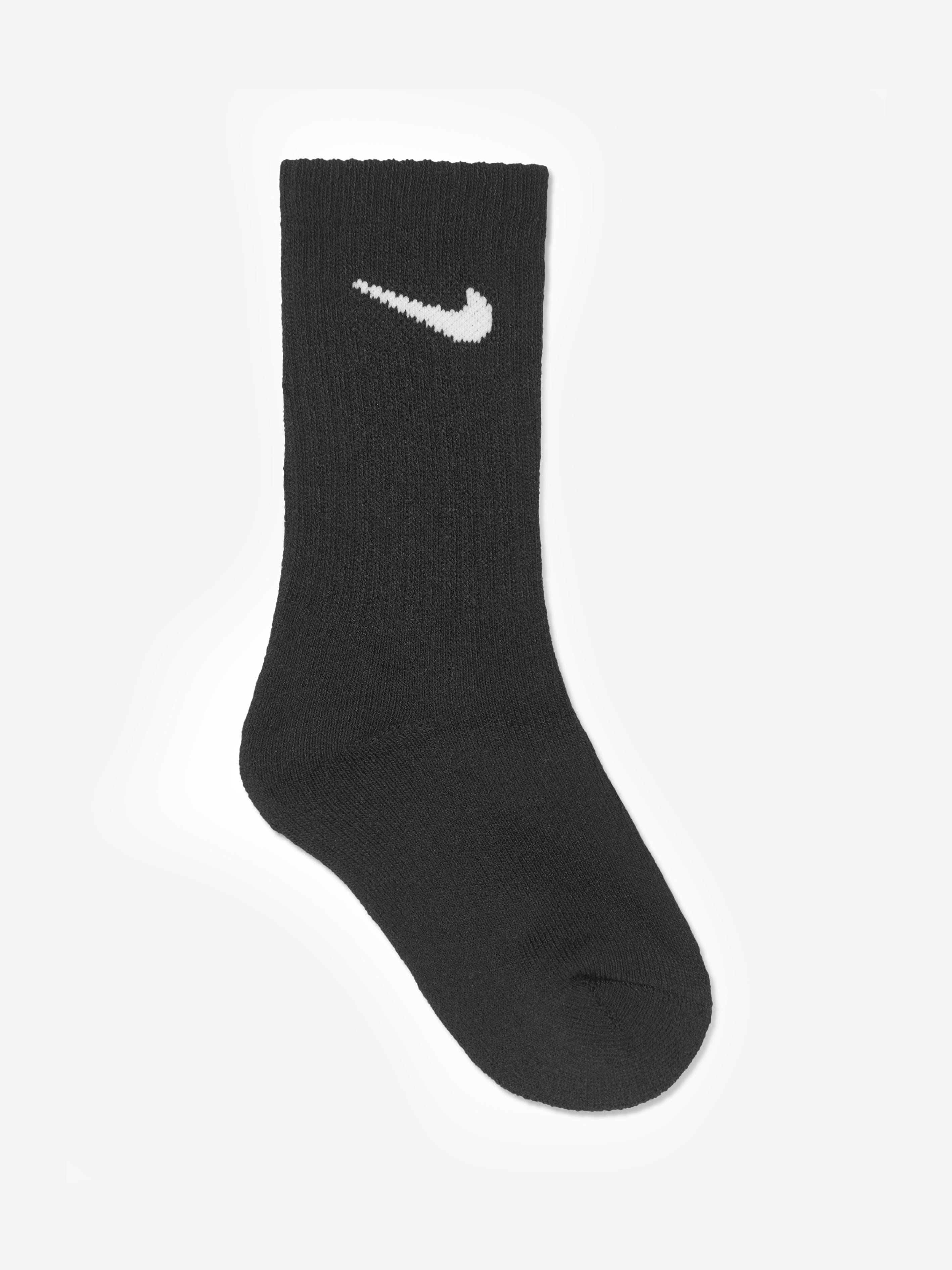 Nike Boys Basic 3 Pack Socks Set in Black