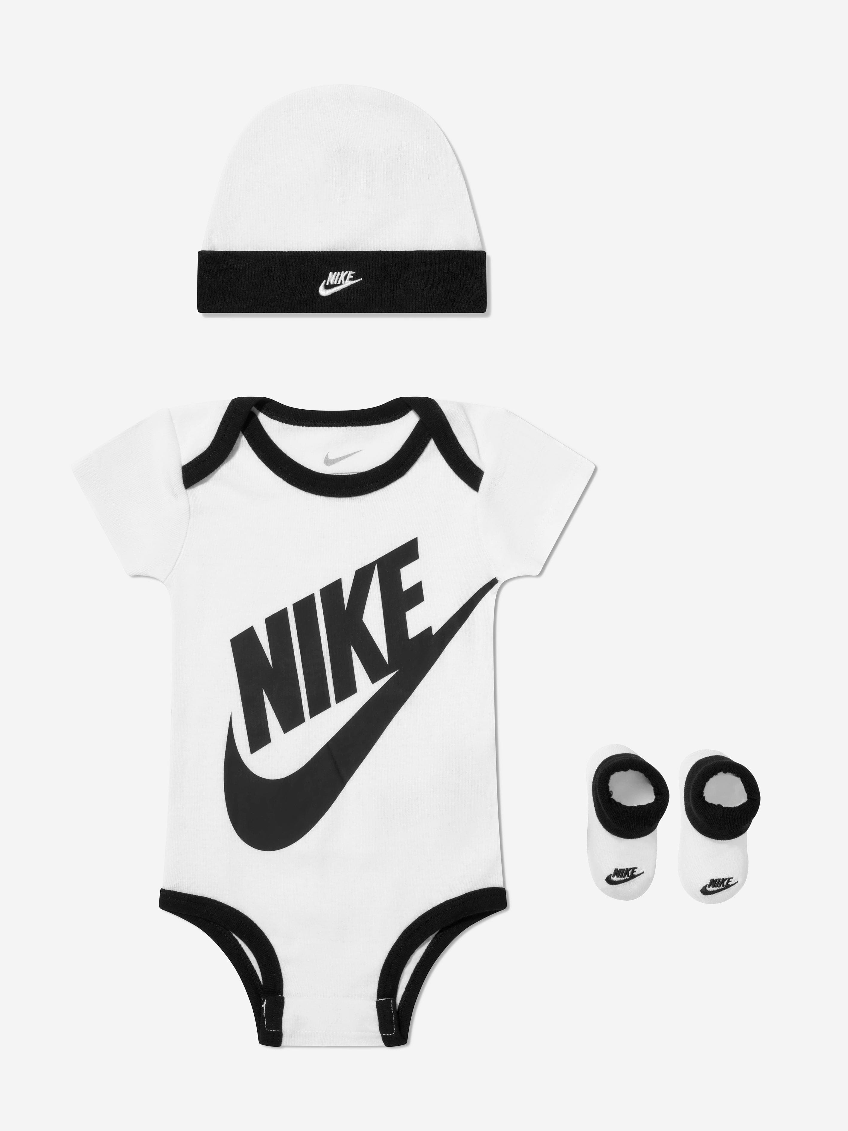 Nike Baby Boys Futura Logo Box Bodysuit Set in White