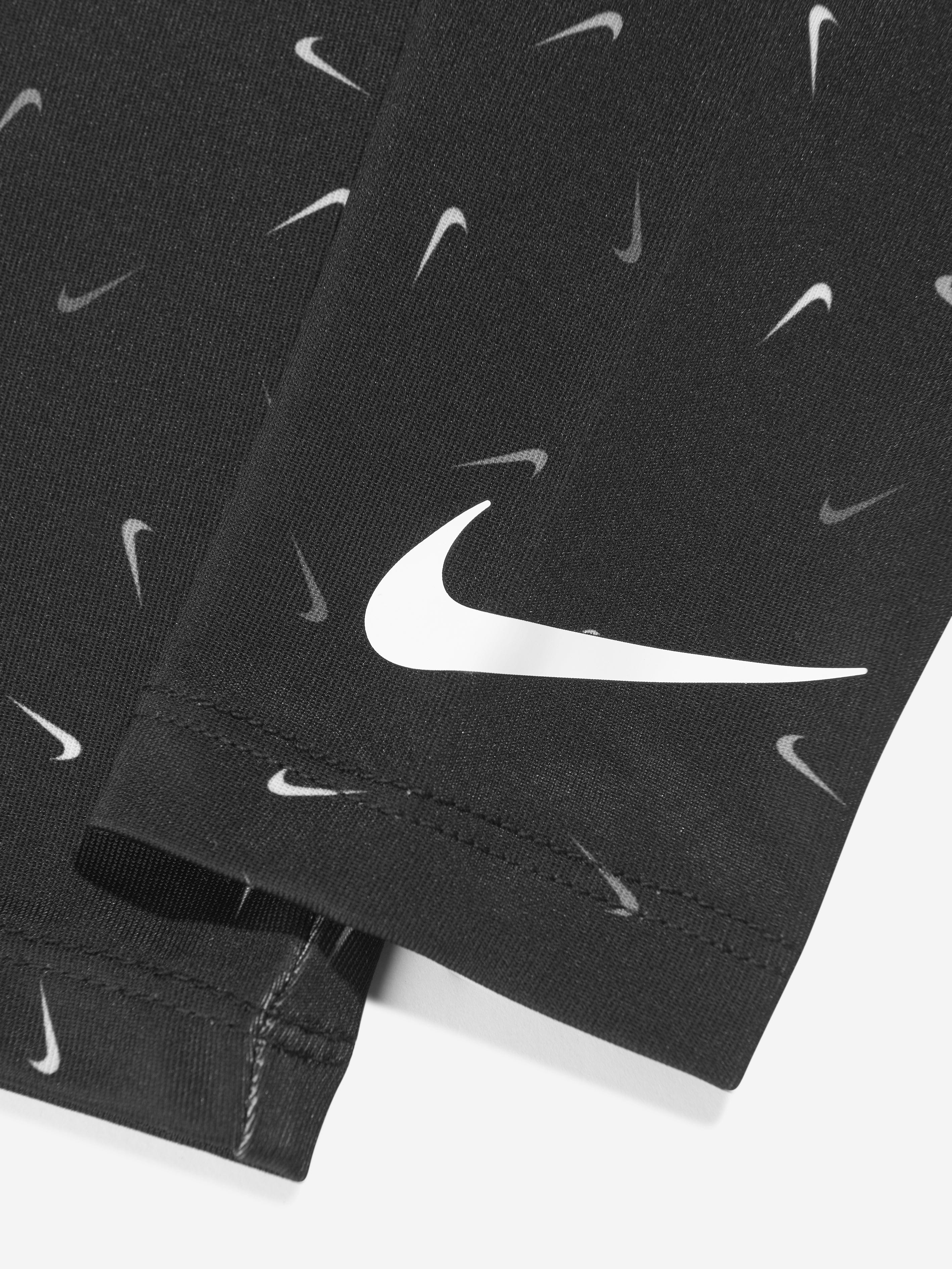 Nike Girls Swoosh Logo Leggings in Black