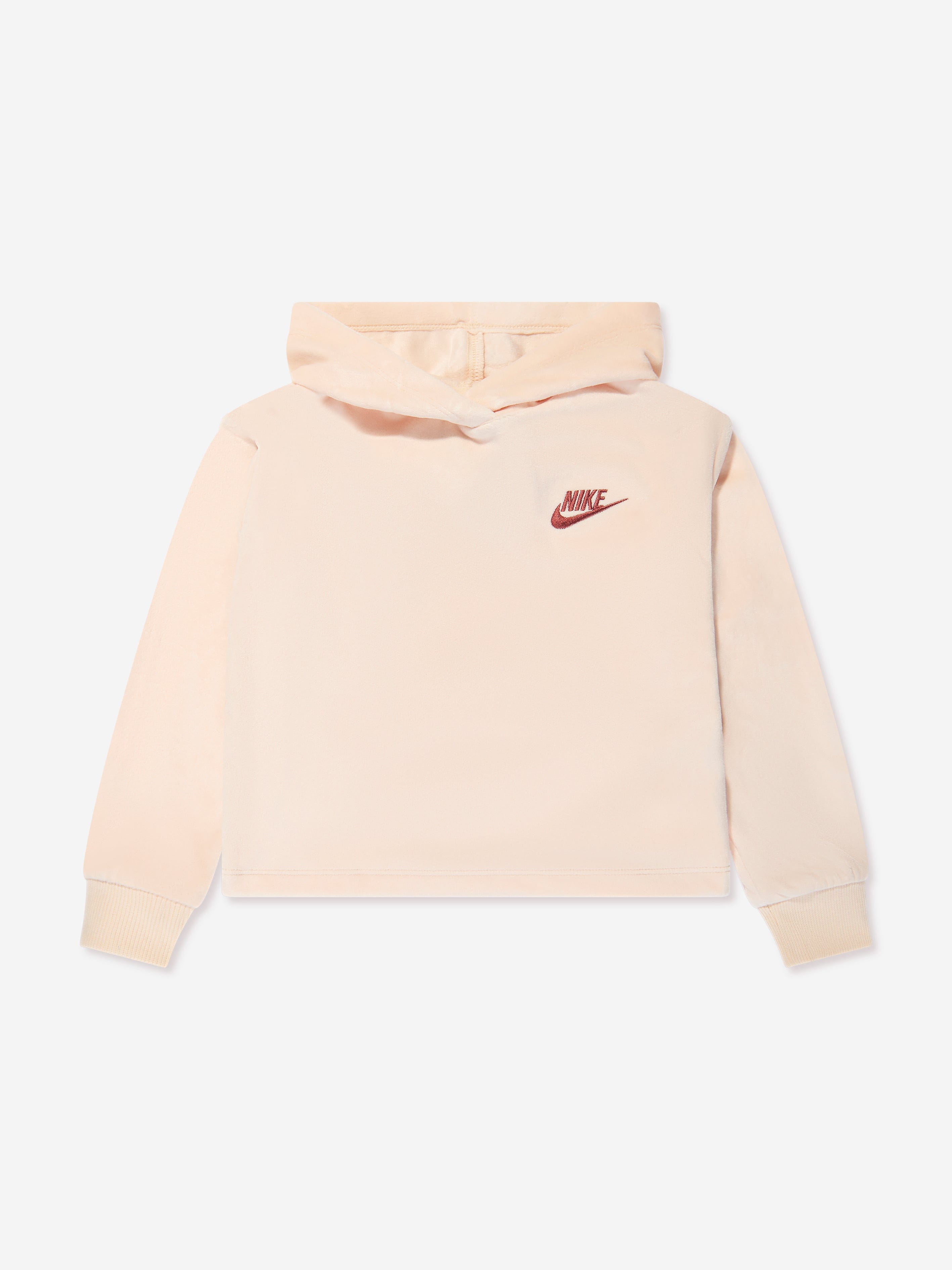 Nike Girls Home Swoosh Hoodie Set in Pink