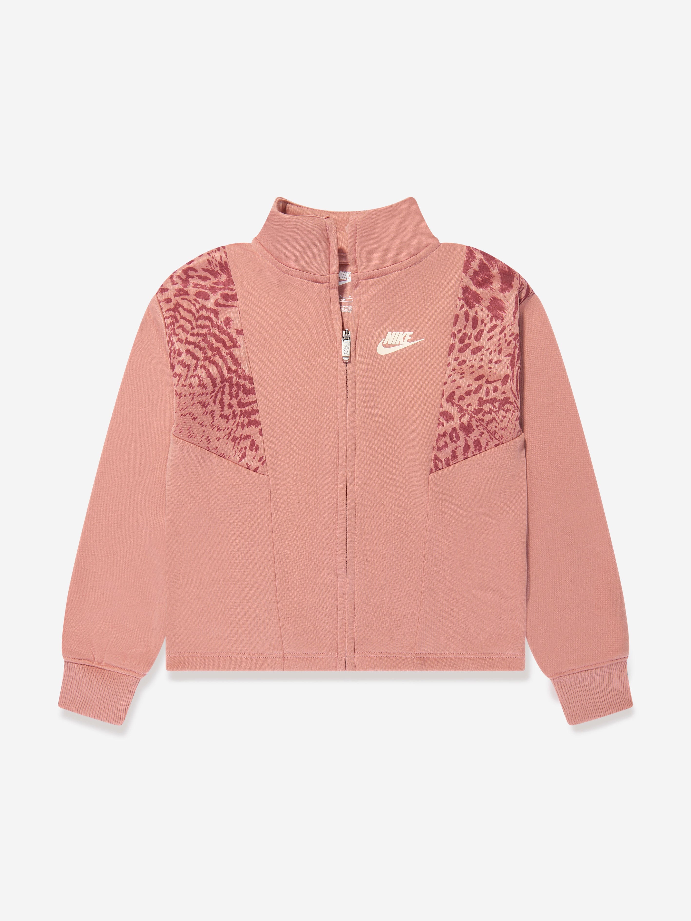 Nike Girls Home Swoosh Tracksuit in Pink