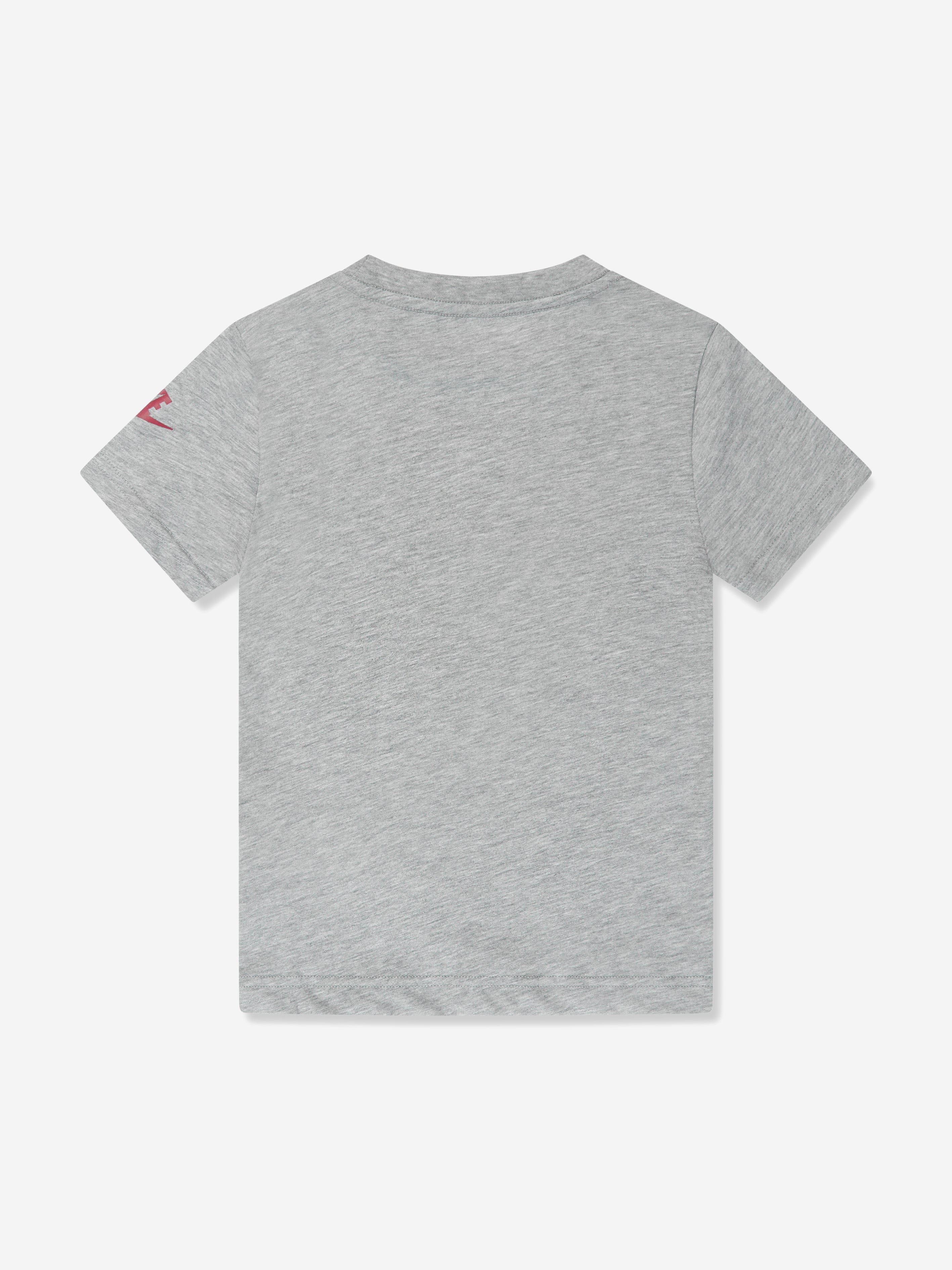 Nike Boys Brandmark Futura T-Shirt in Grey