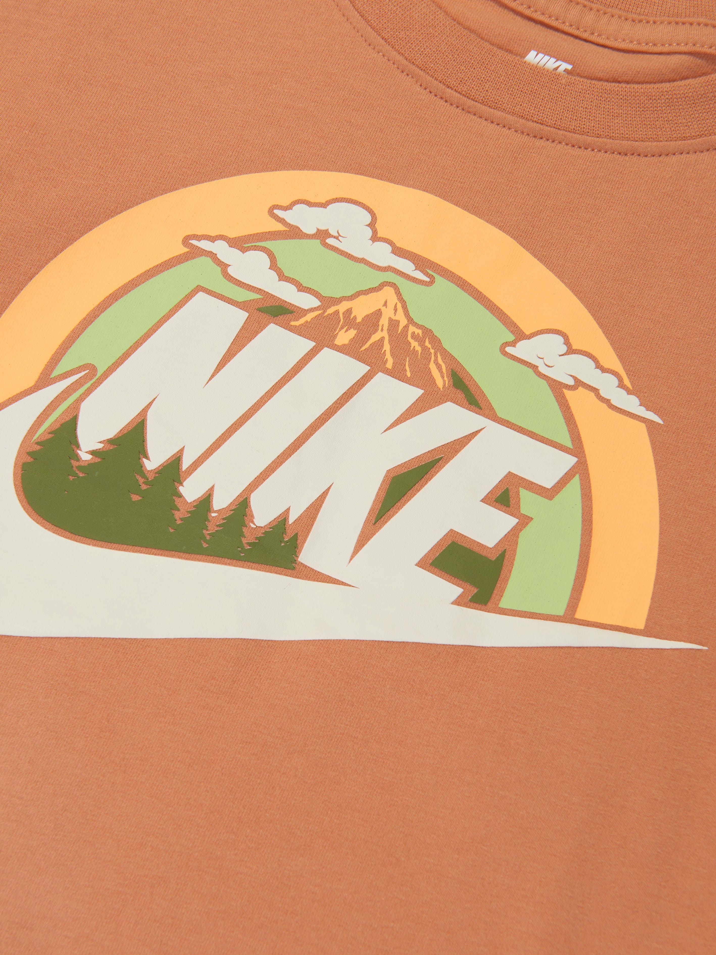 Nike Boys Wilderness Futura T-Shirt in Brown