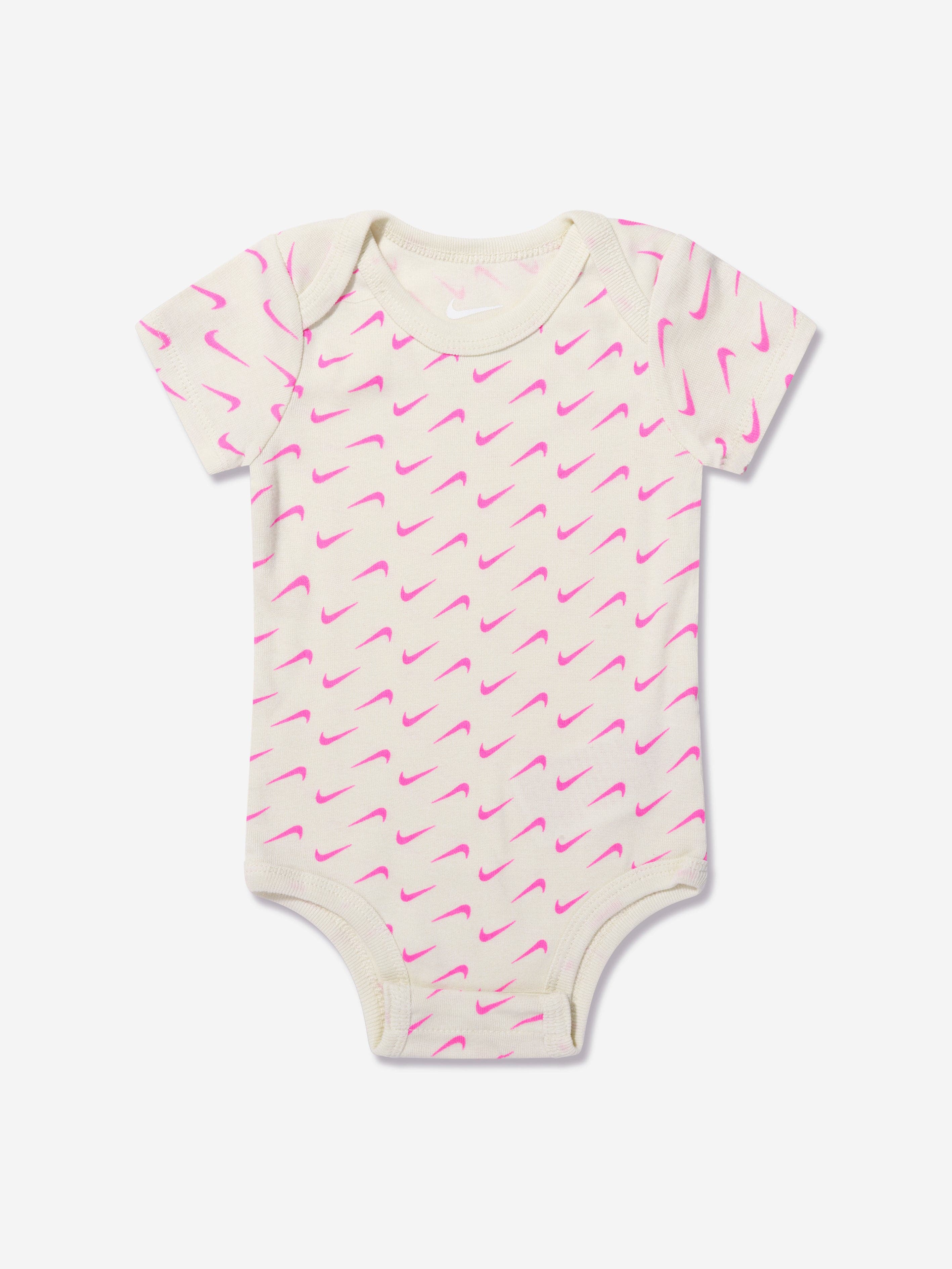 Nike Baby Girls Swoosh Essentials Bodysuit Set in Ivory