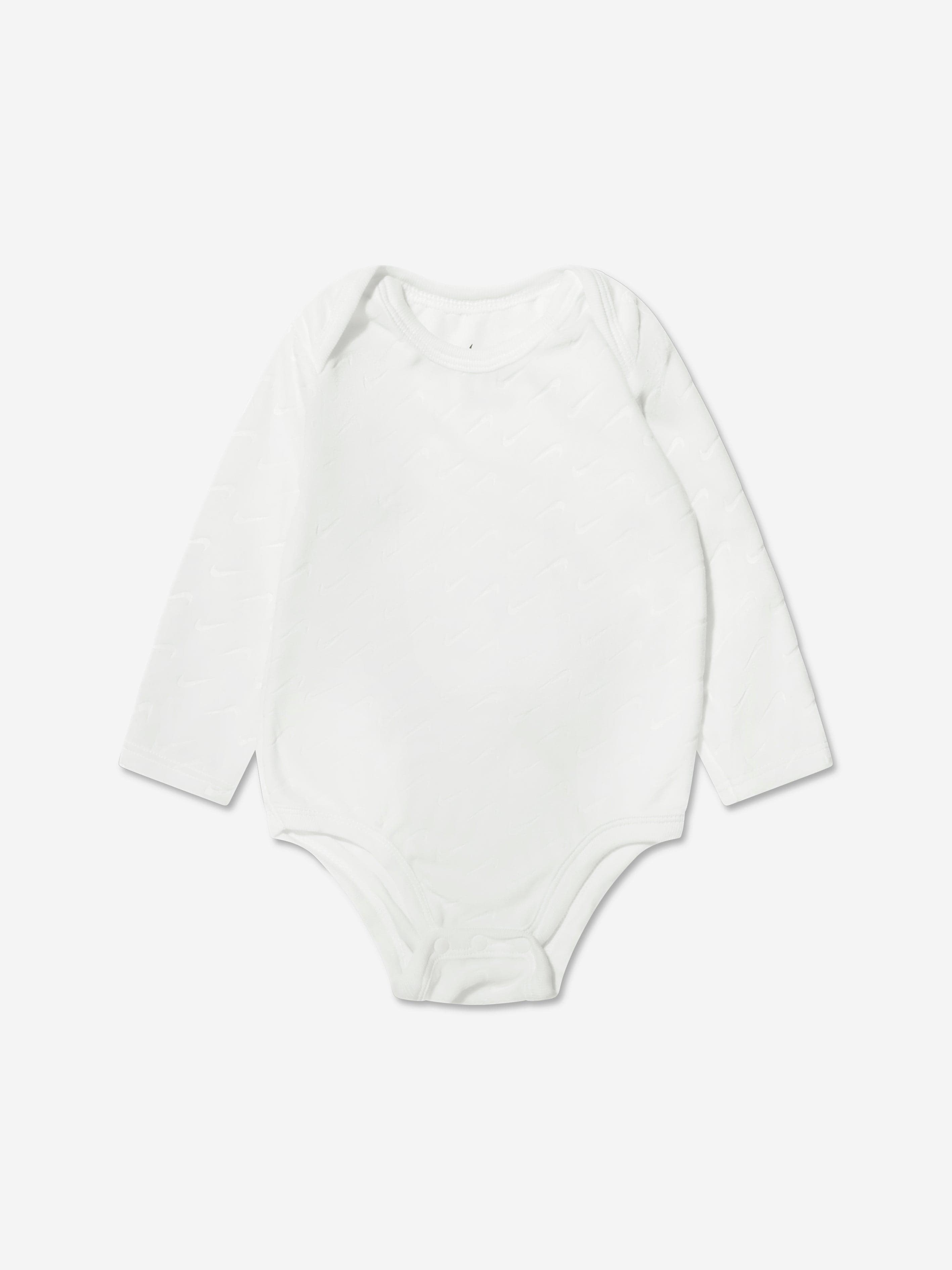 Nike Baby 4 Piece Velour Embossed Swoosh Set in Ivory