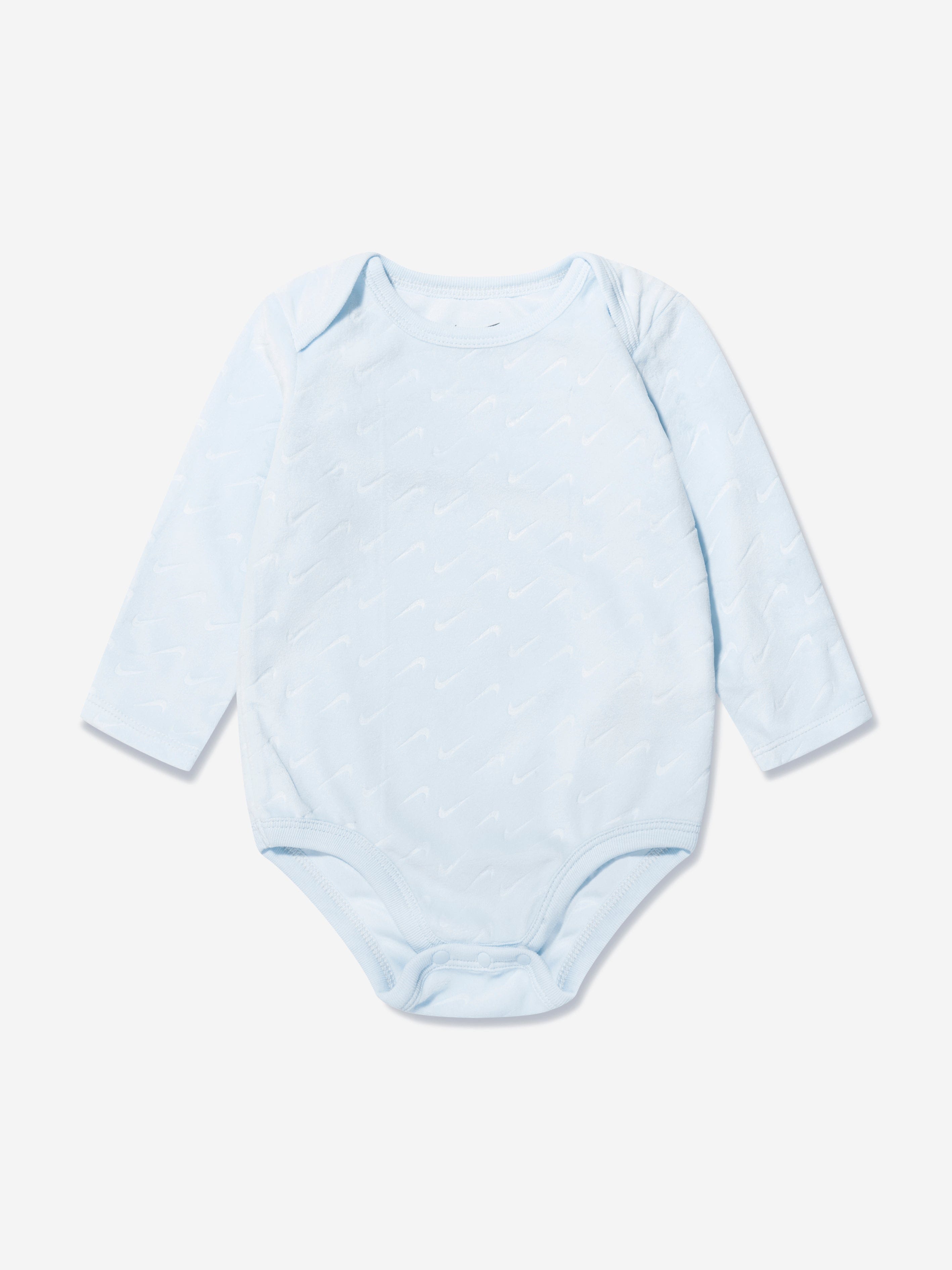 Nike Baby Boys 4 Piece Velour Embossed Swoosh Set in Blue