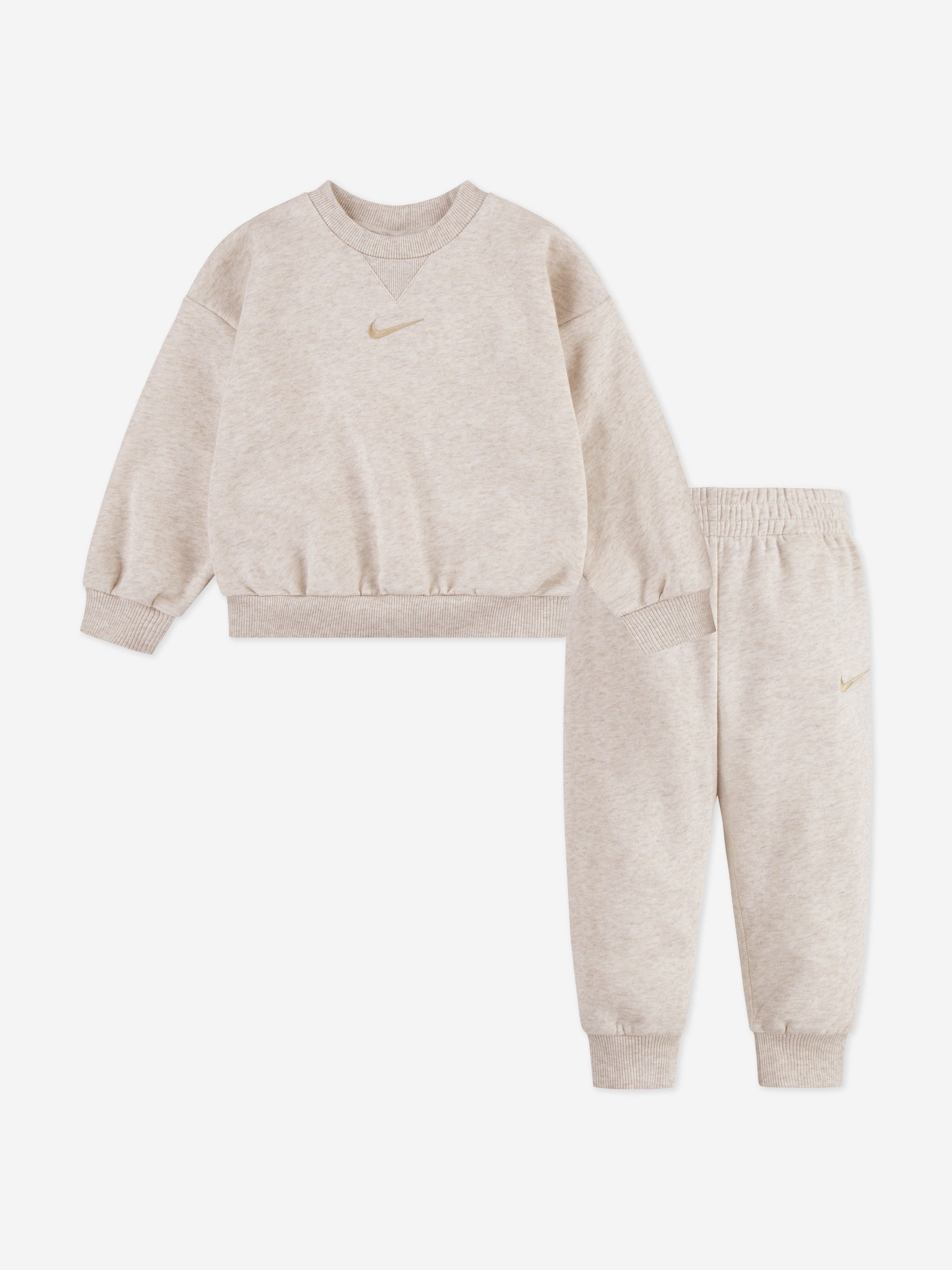 Nike Kids Essential Fleece Tracksuit in Ivory