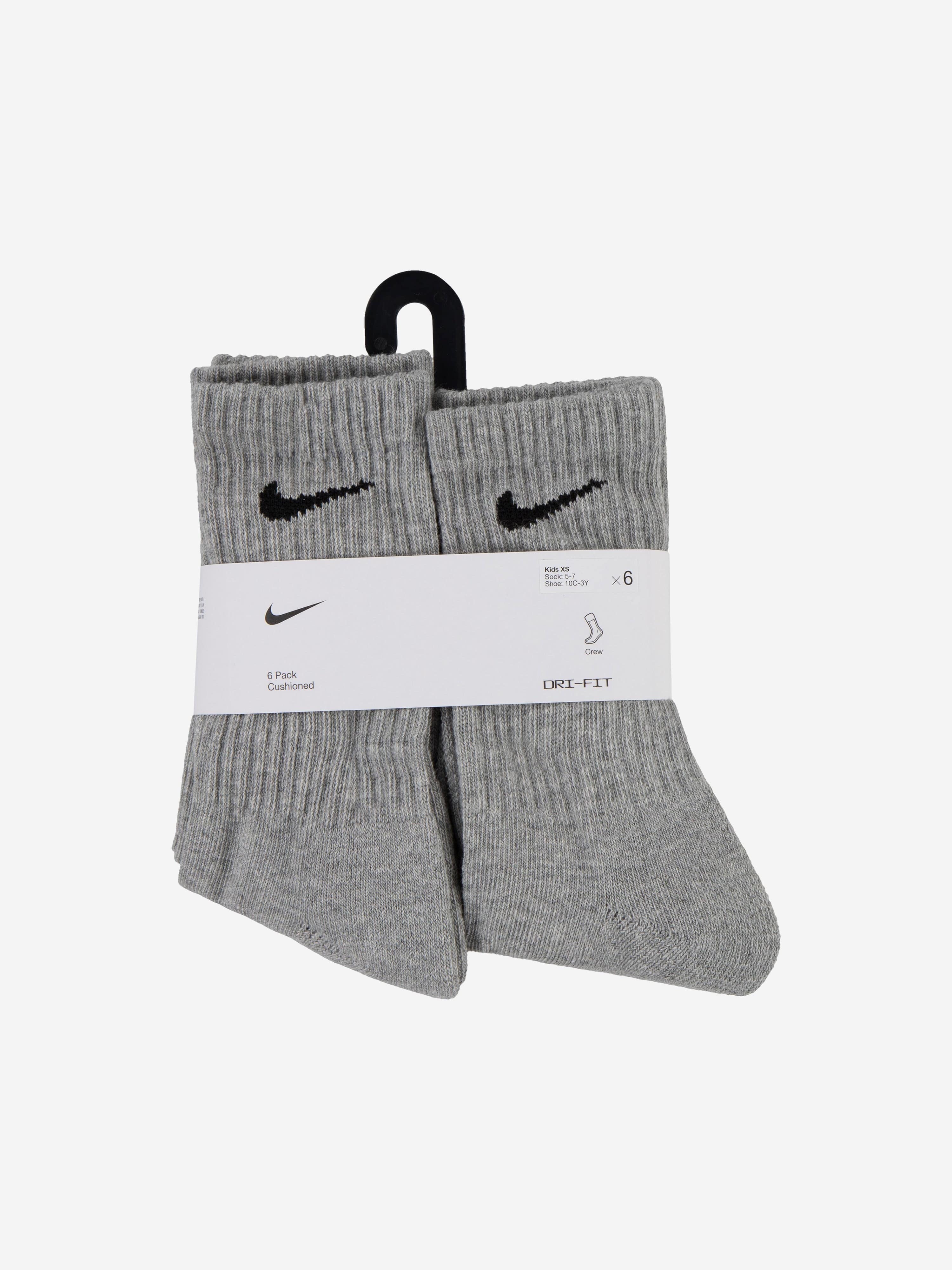 Nike Kids Performance Socks Set in Grey
