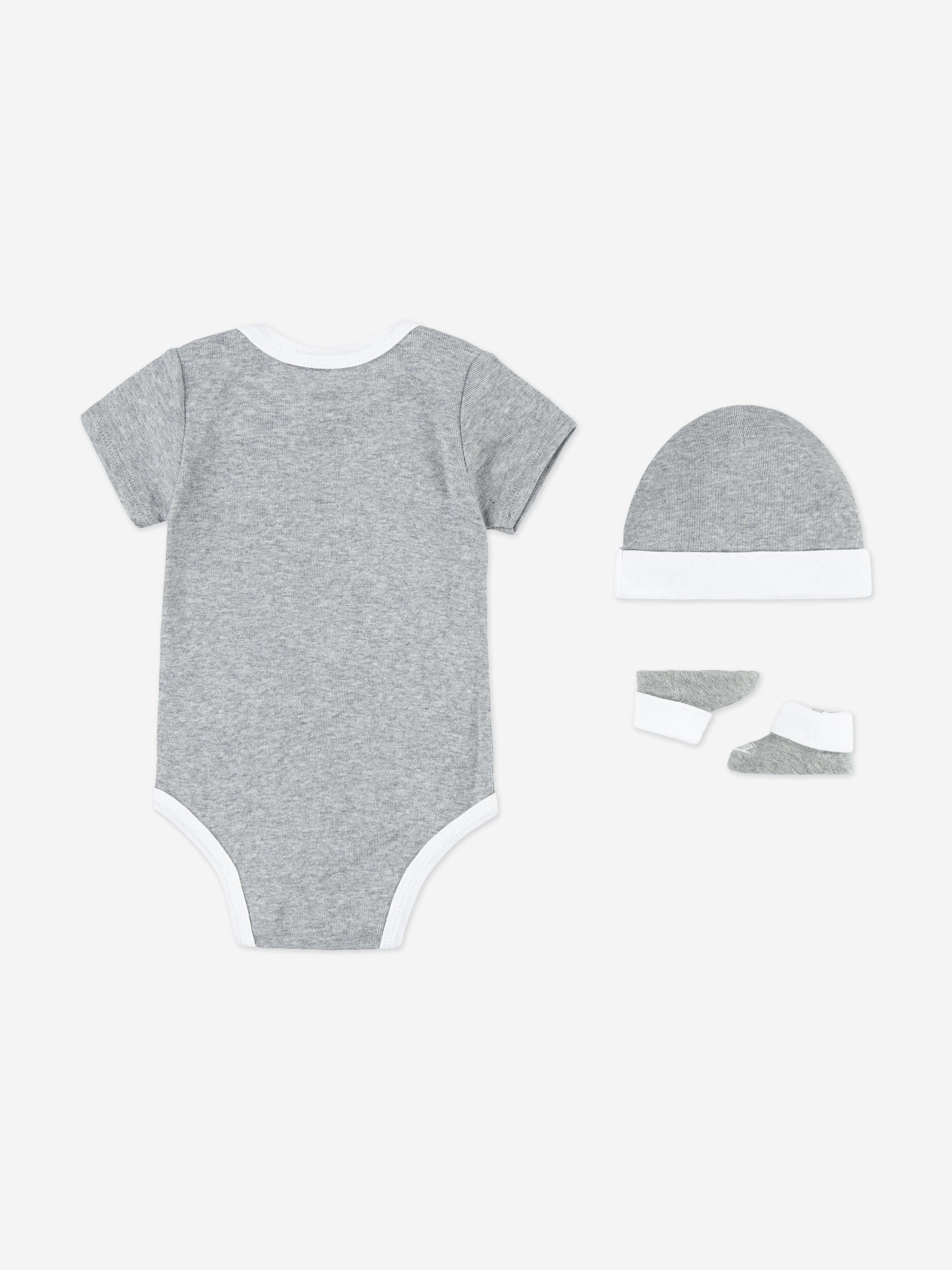 Nike Baby Boys Futura Logo Box Bodysuit Set in Grey